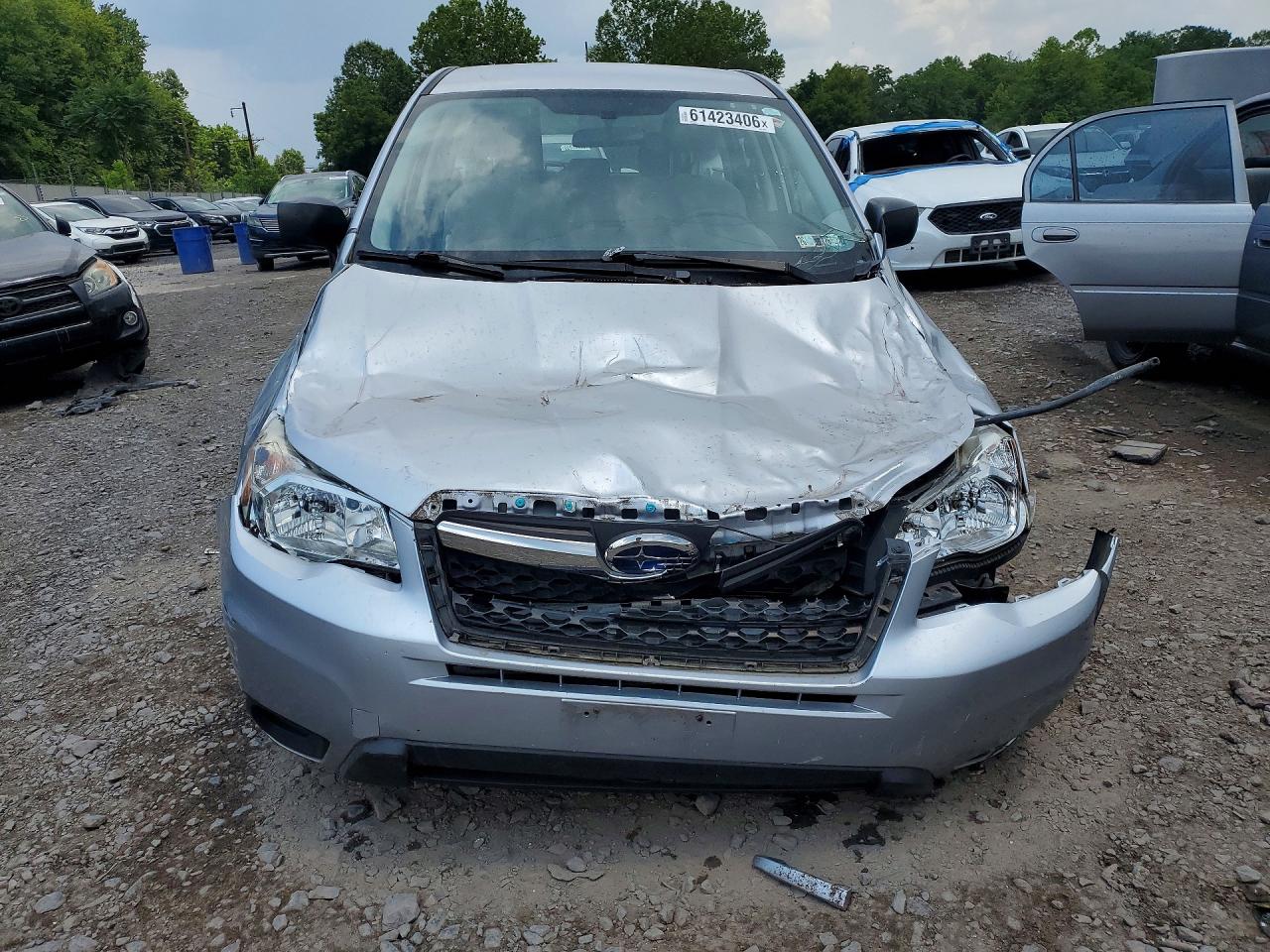 2014 Subaru Forester 2.5i Серебряный vin: JF2SJAAC7EH416402