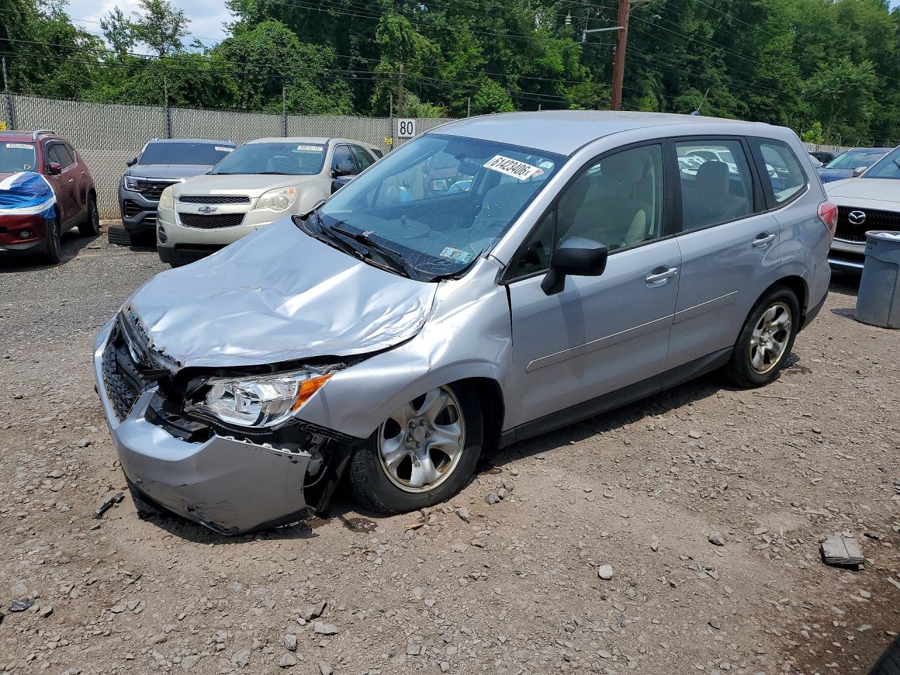 2014 Subaru Forester 2.5i Silver vin: JF2SJAAC7EH416402