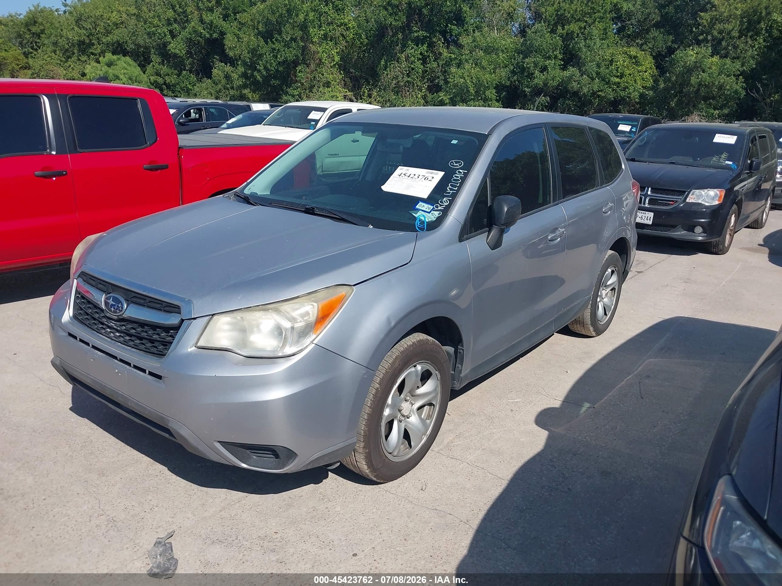 2014 Subaru Forester 2.5i Silver vin: JF2SJAAC7EH422099