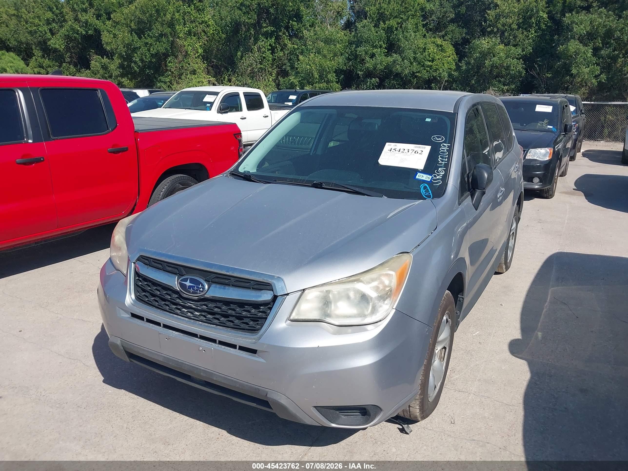 2014 Subaru Forester 2.5i Silver vin: JF2SJAAC7EH422099