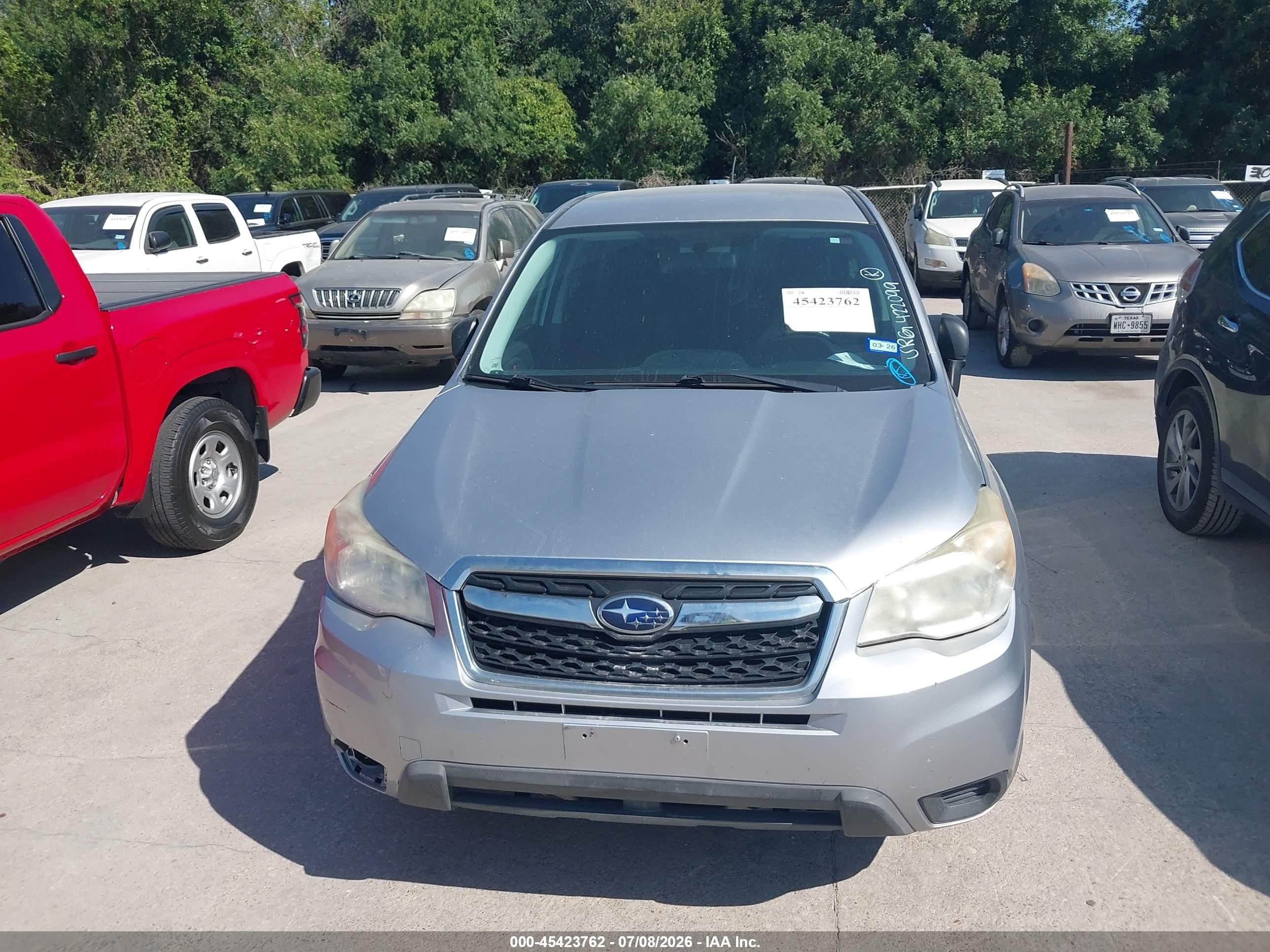 2014 Subaru Forester 2.5i Silver vin: JF2SJAAC7EH422099