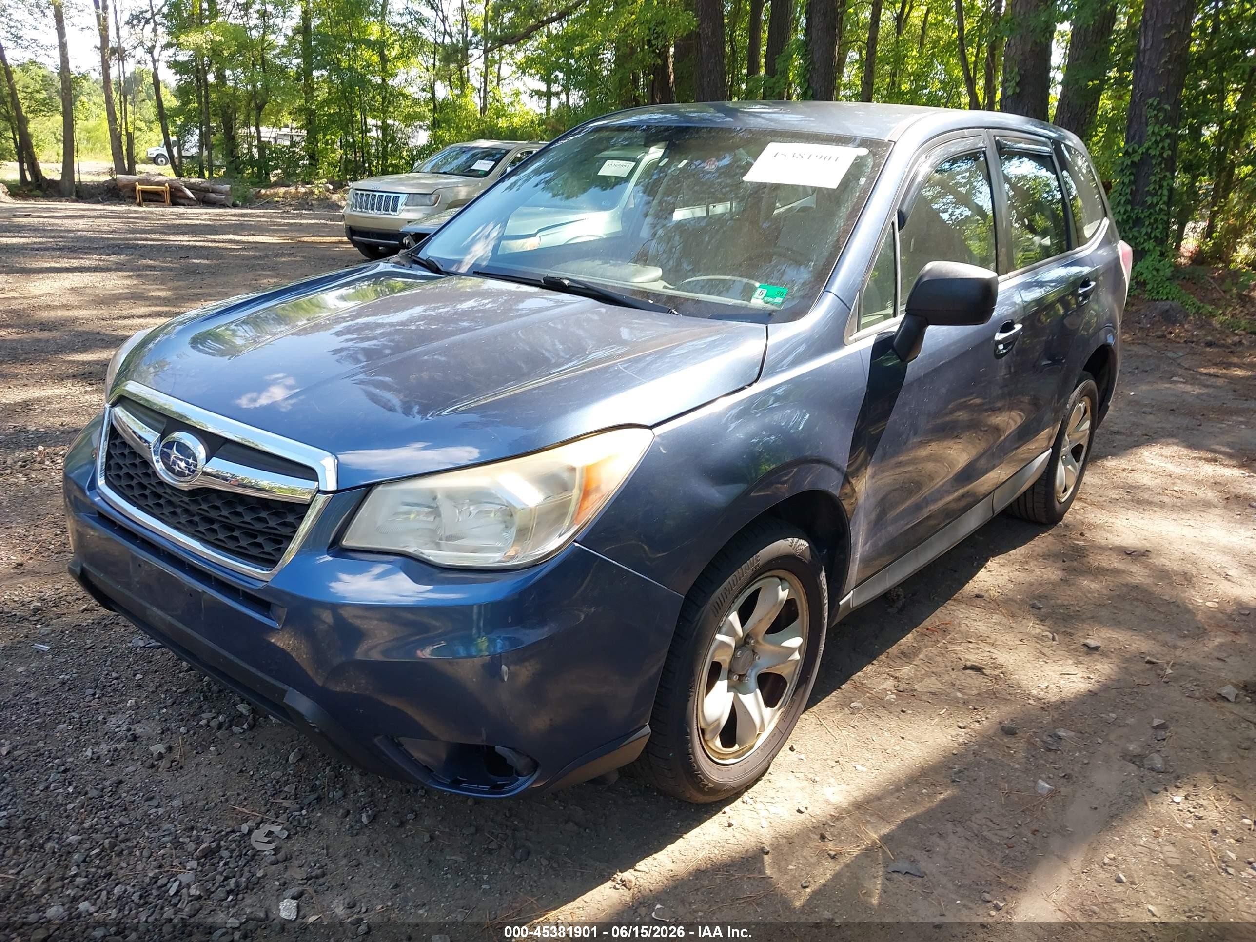 2014 Subaru Forester 2.5i Blue vin: JF2SJAAC7EH422524