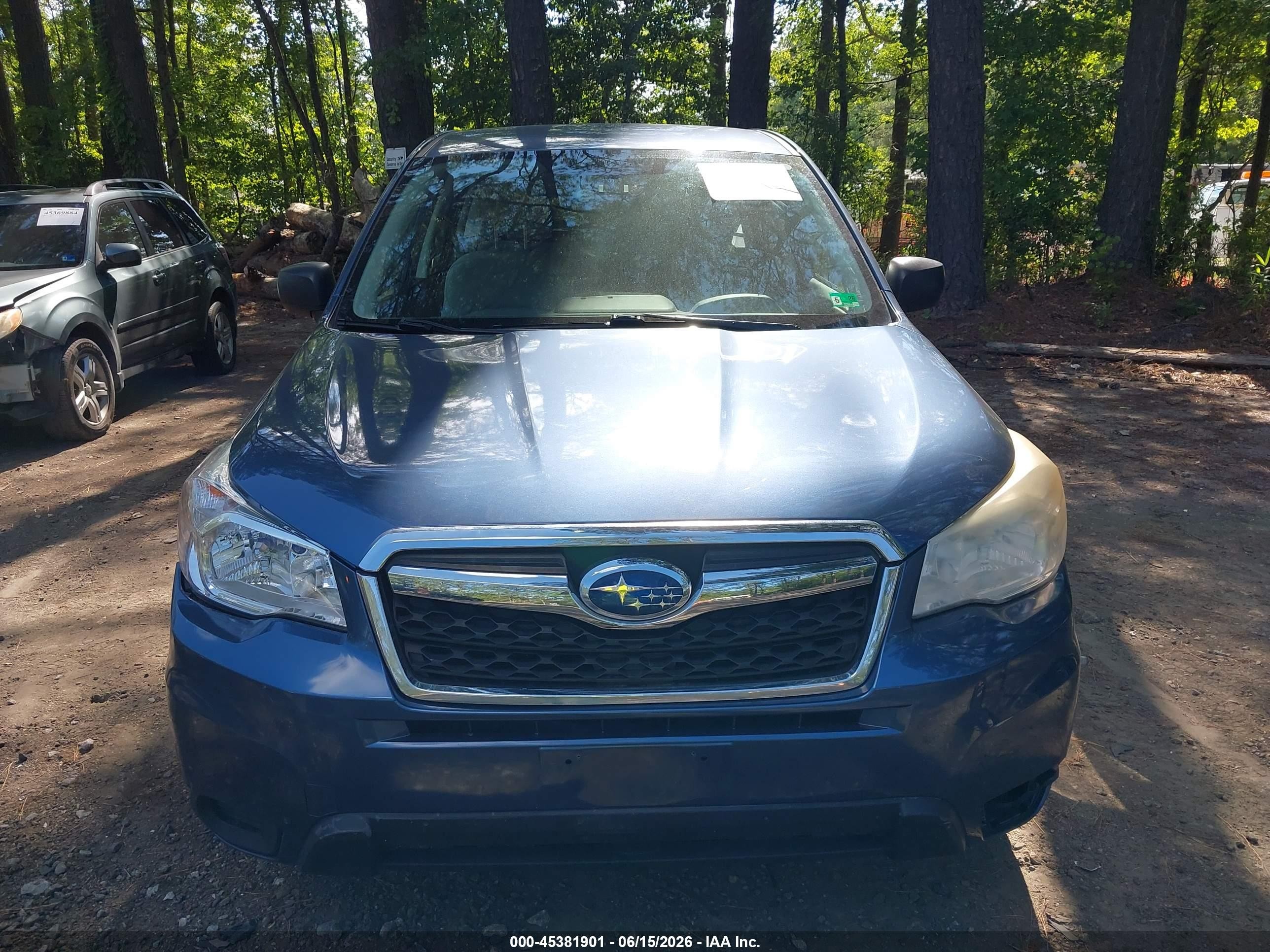 2014 Subaru Forester 2.5i Blue vin: JF2SJAAC7EH422524