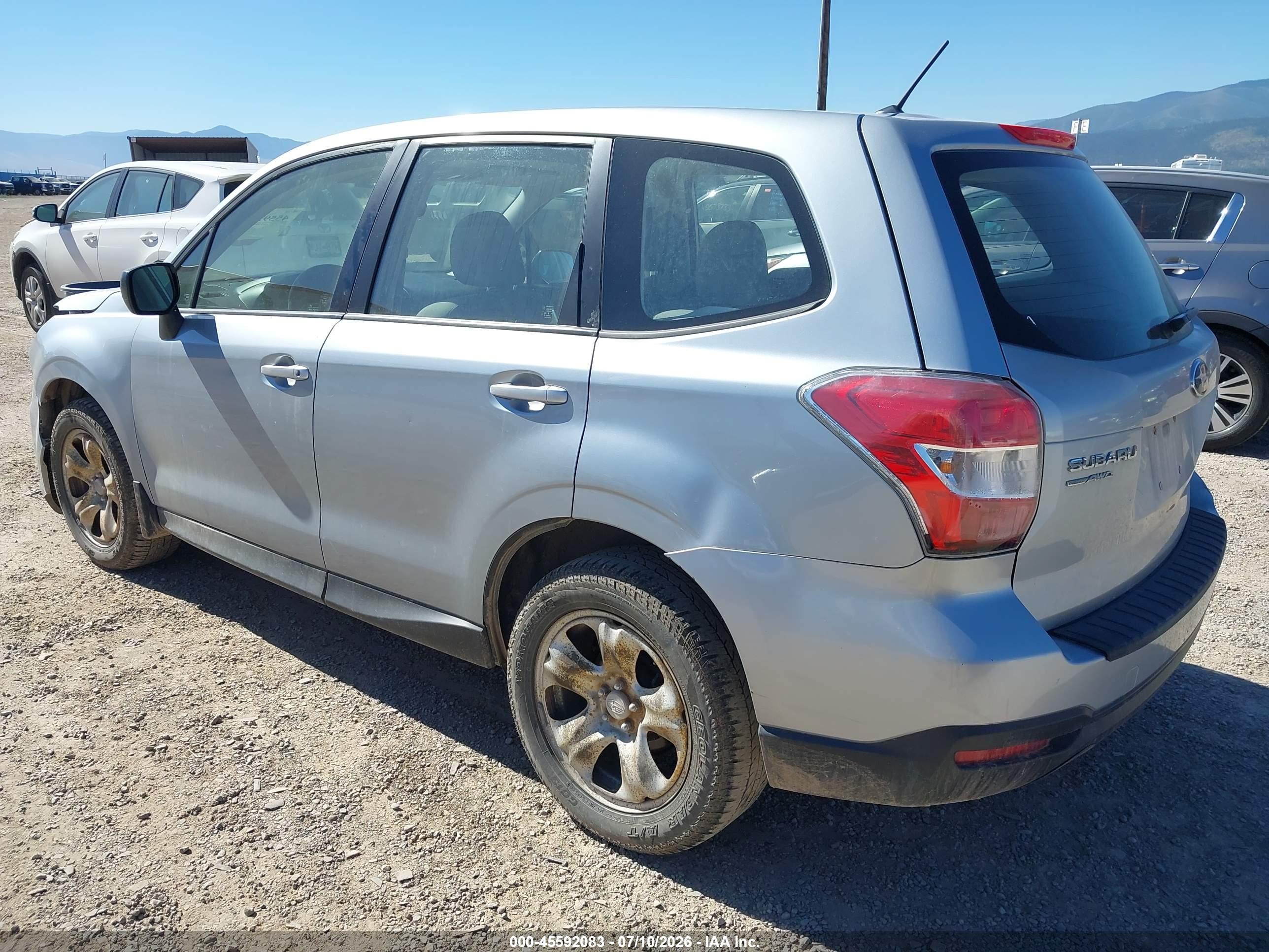 2014 Subaru Forester 2.5i Silver vin: JF2SJAAC7EH436617