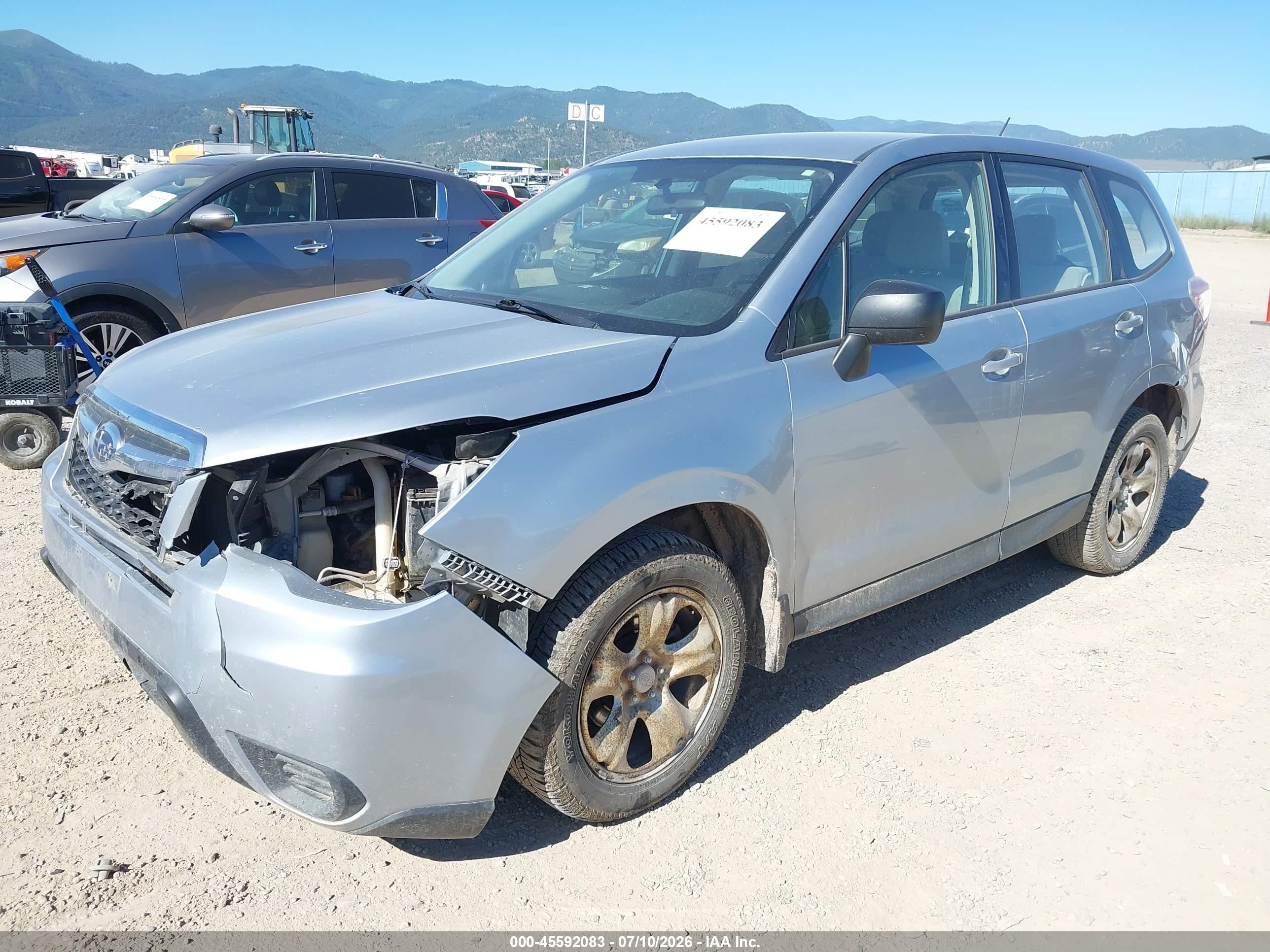 2014 Subaru Forester 2.5i Silver vin: JF2SJAAC7EH436617