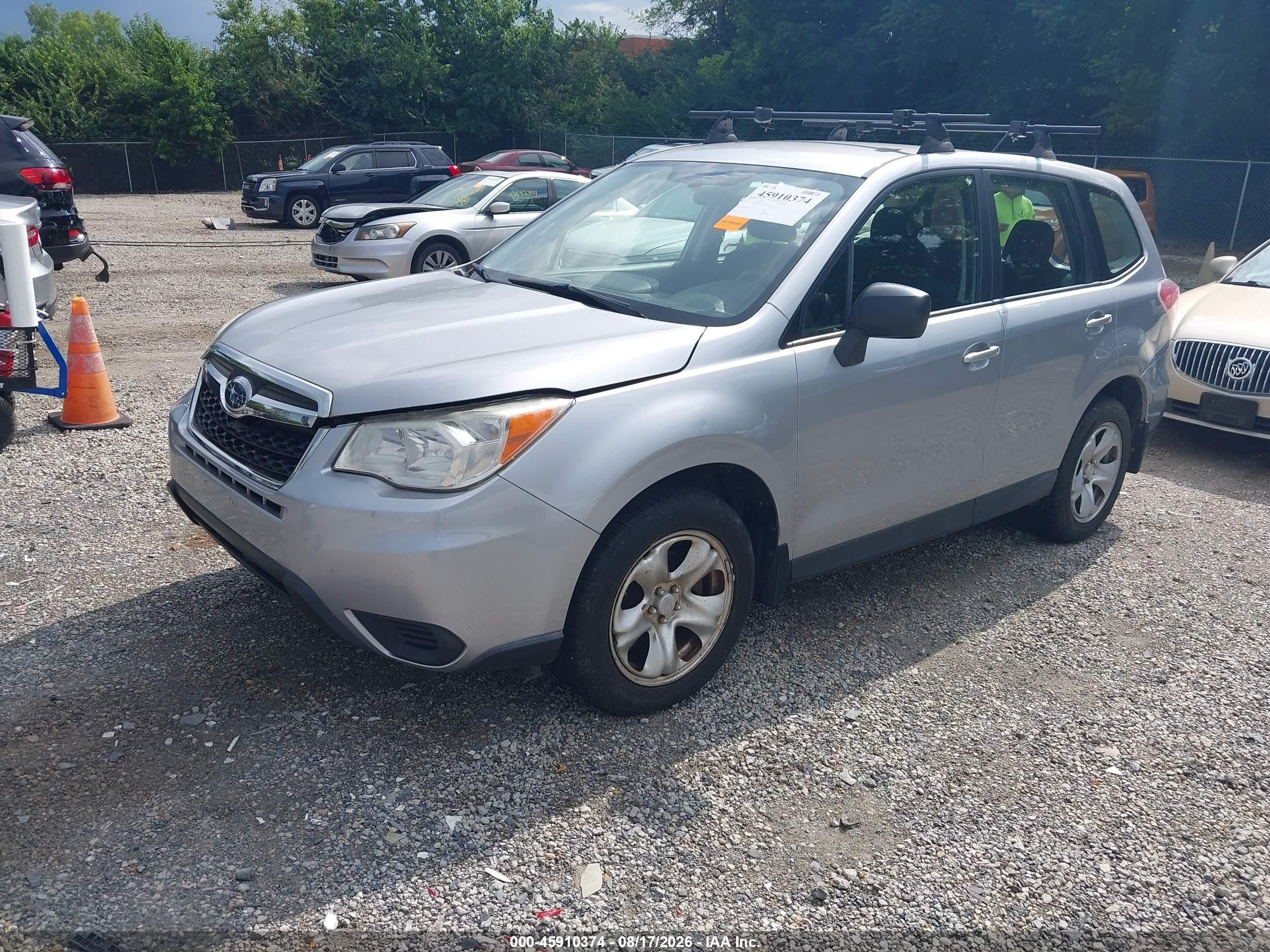 2014 Subaru Forester 2.5i Silver vin: JF2SJAAC7EH486241
