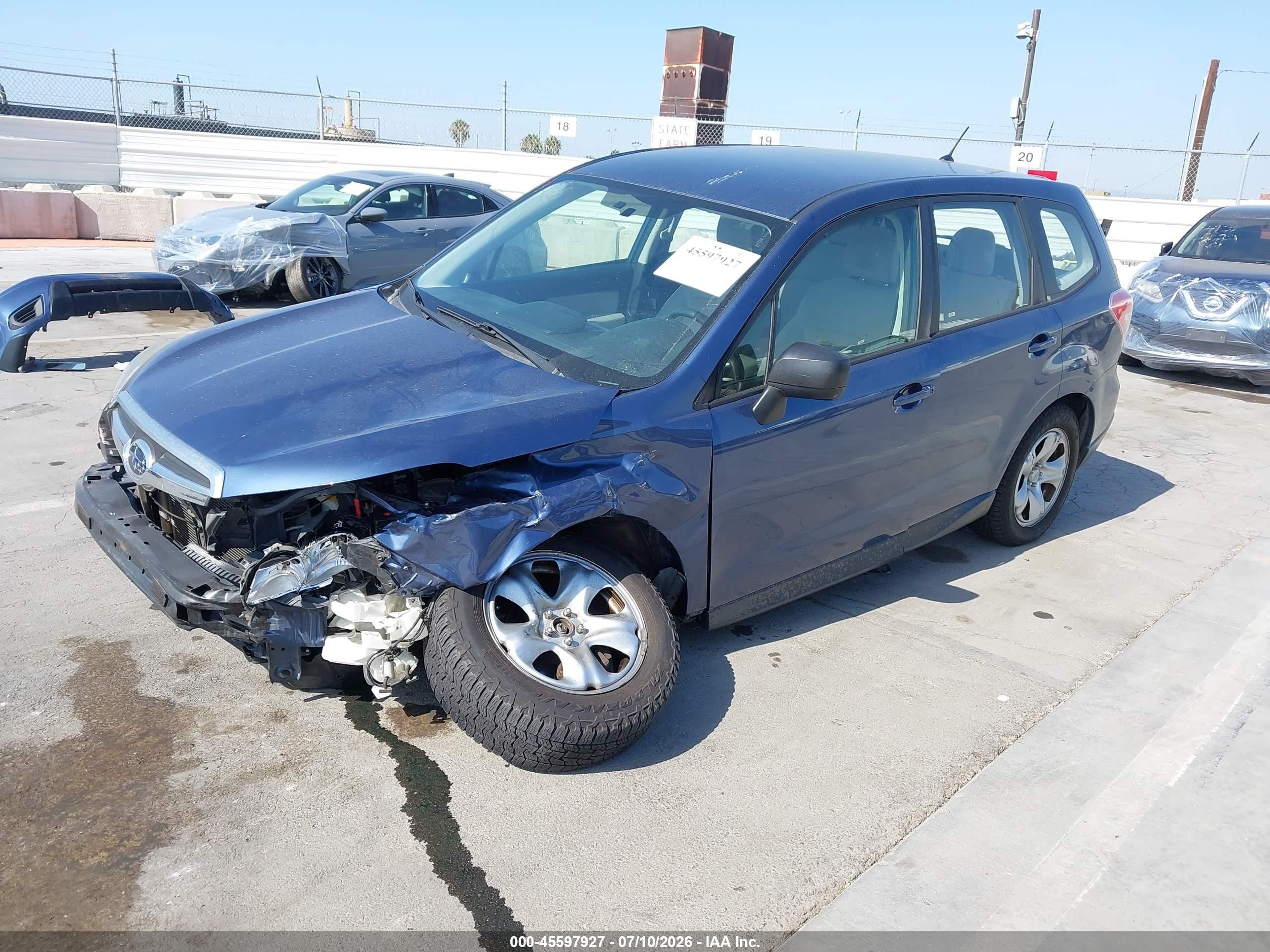 2014 Subaru Forester 2.5i Blue vin: JF2SJAAC7EH510019