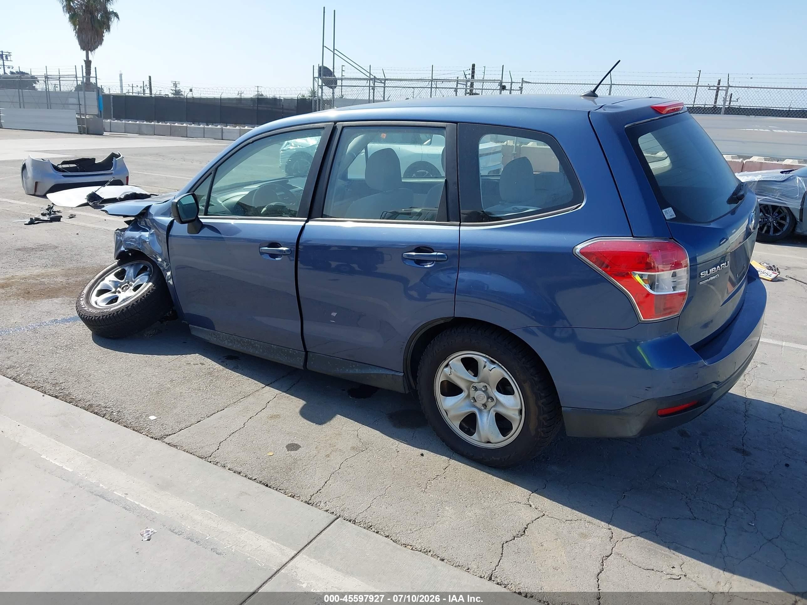 2014 Subaru Forester 2.5i Blue vin: JF2SJAAC7EH510019
