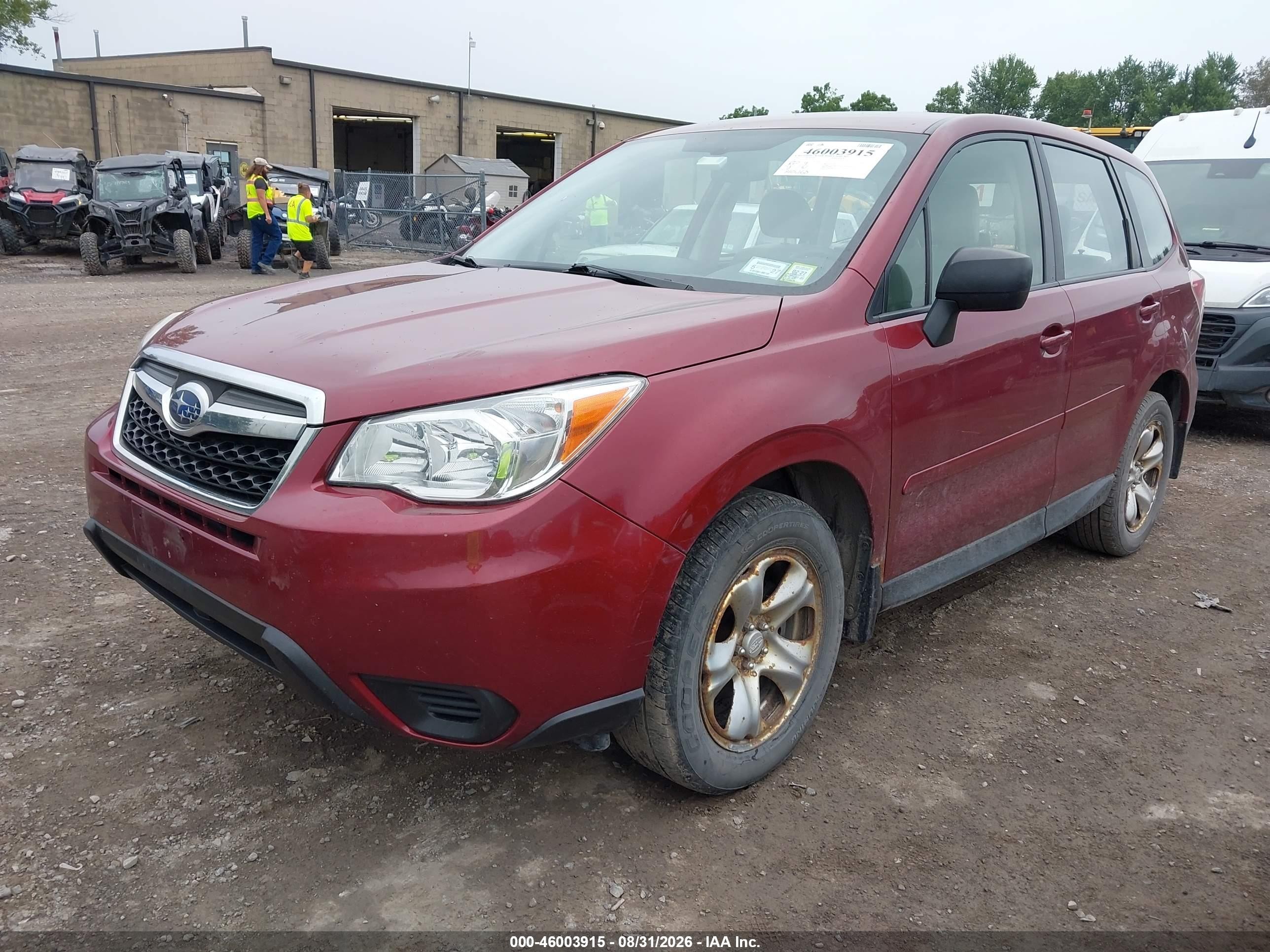 2014 Subaru Forester 2.5i Red vin: JF2SJAAC8EH417543
