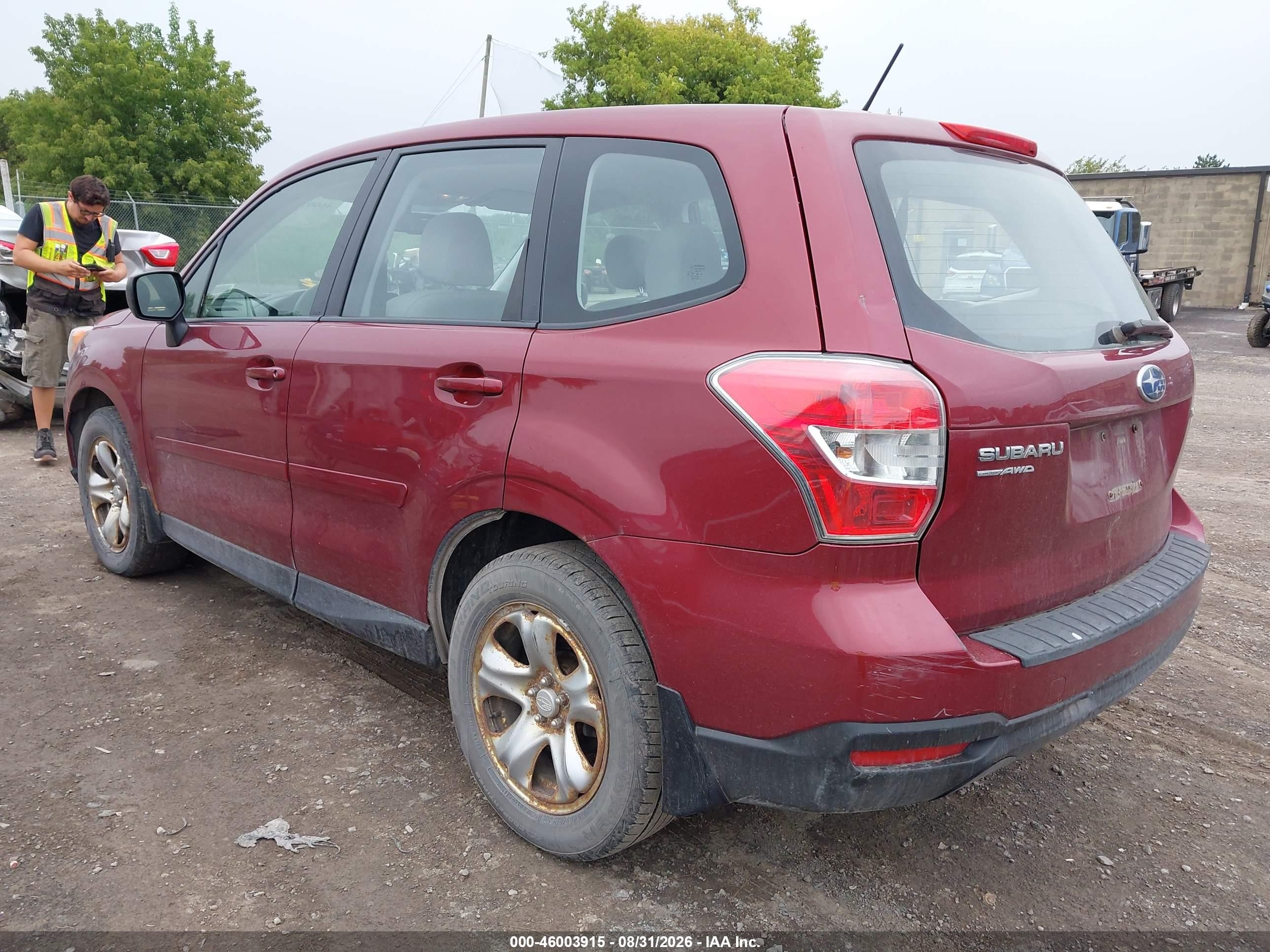 2014 Subaru Forester 2.5i Red vin: JF2SJAAC8EH417543