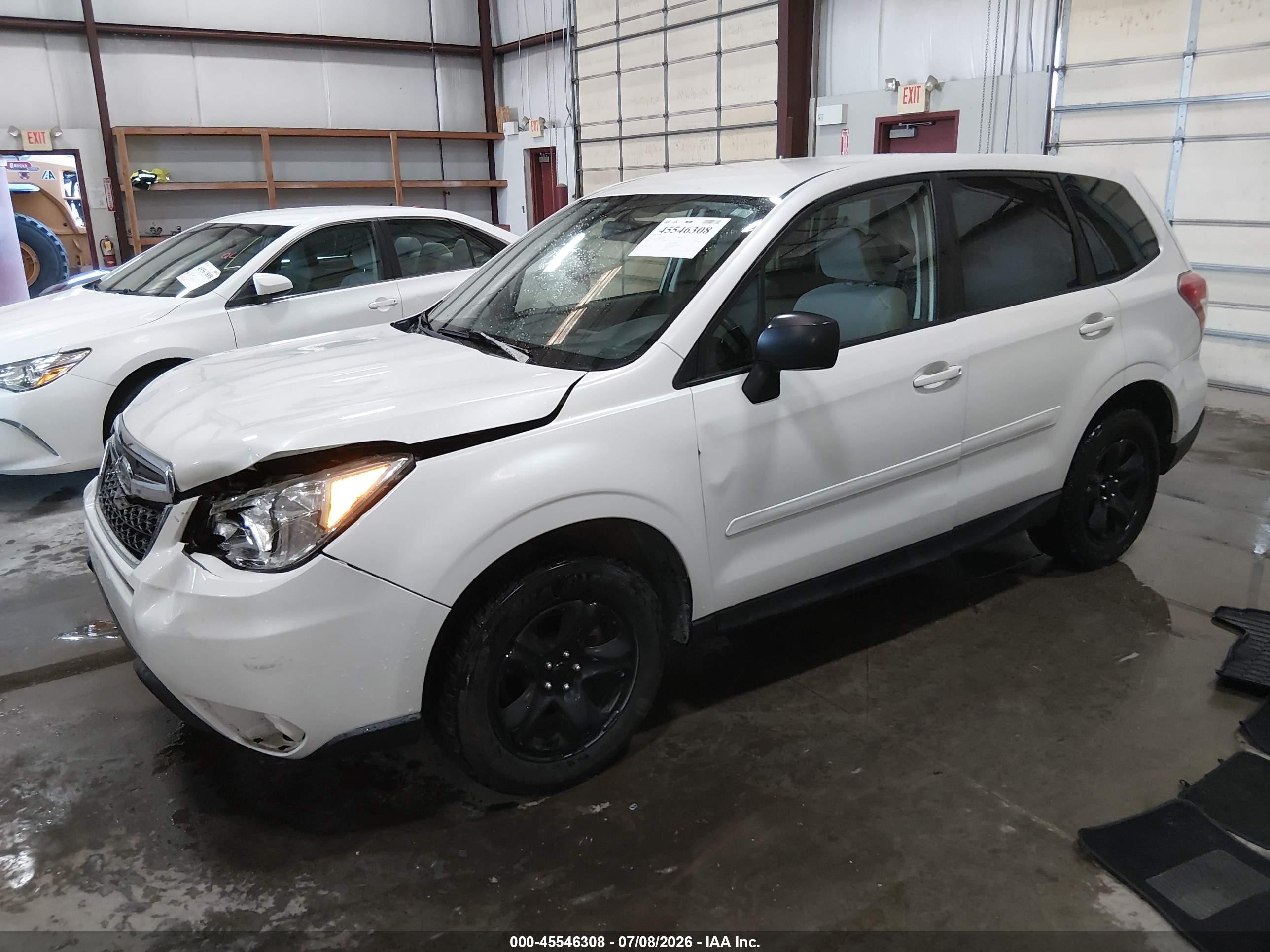 2014 Subaru Forester 2.5i White vin: JF2SJAAC8EH423004