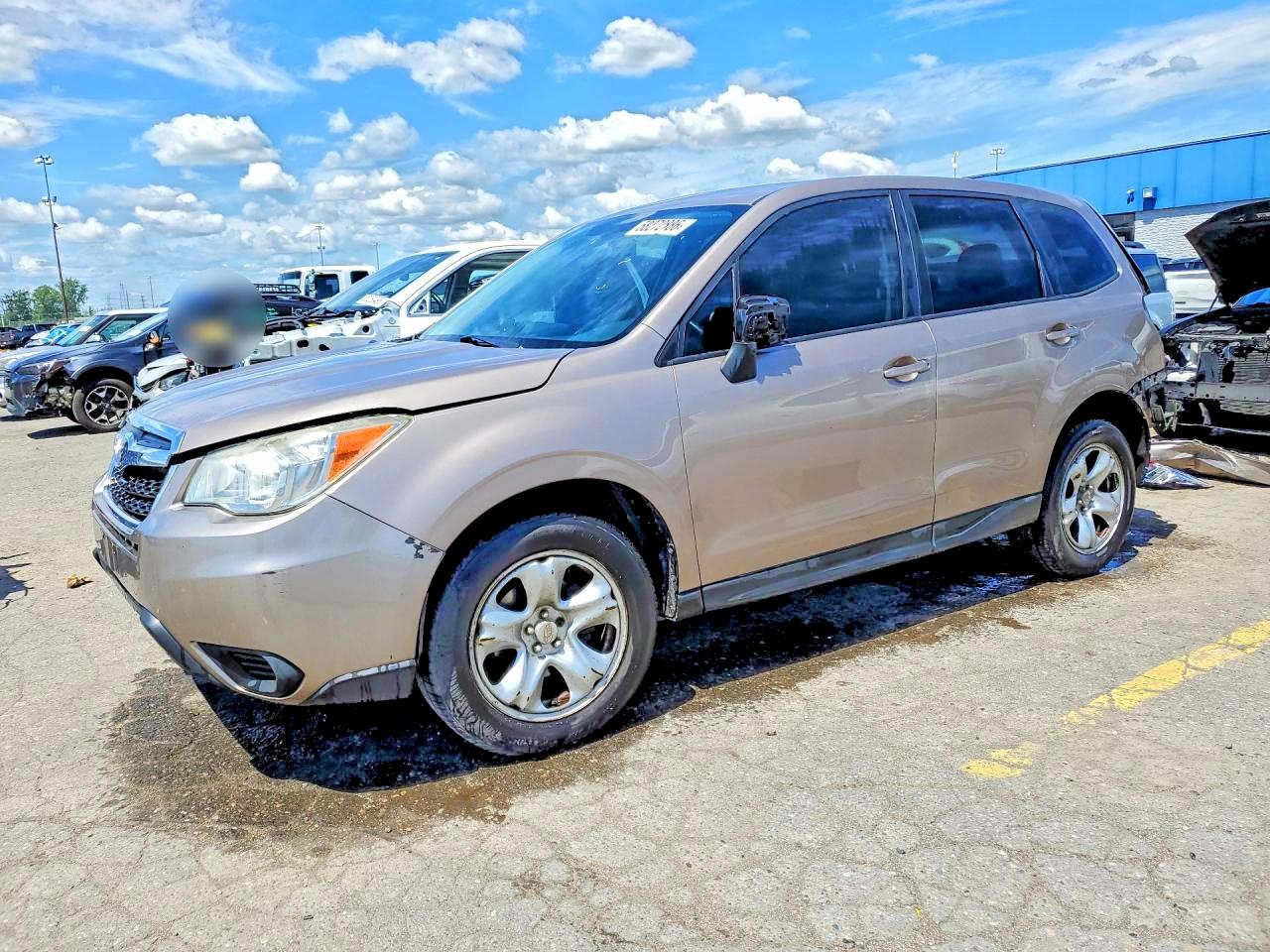 2014 Subaru Forester 2.5i Tan vin: JF2SJAAC8EH427179