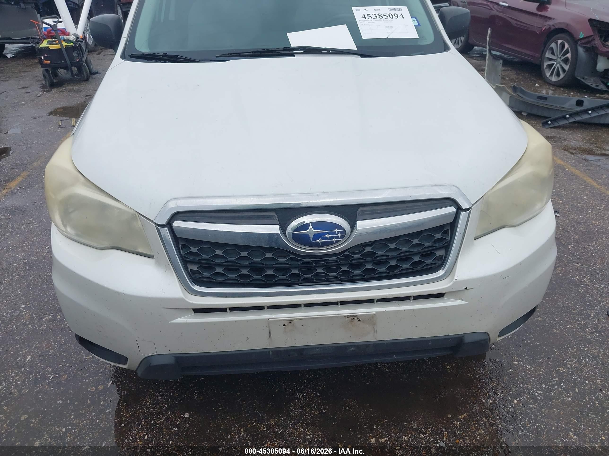 2014 Subaru Forester 2.5i White vin: JF2SJAAC8EH464992