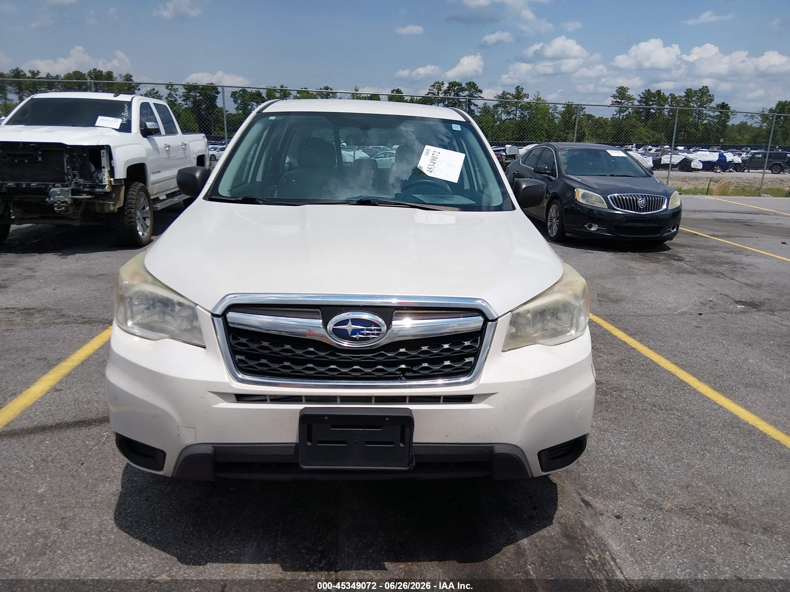 2014 Subaru Forester 2.5i White vin: JF2SJAAC8EH489360