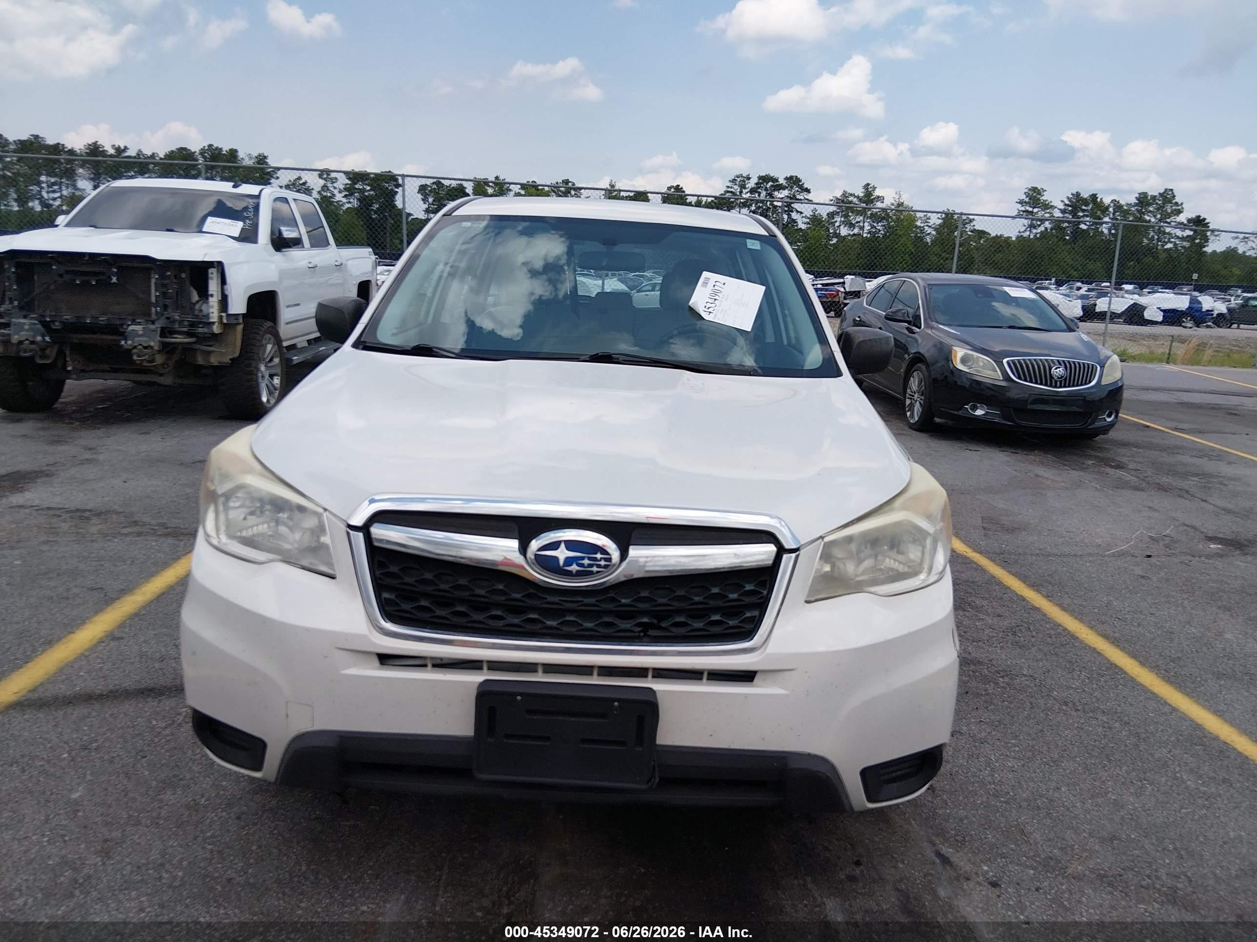2014 Subaru Forester 2.5i White vin: JF2SJAAC8EH489360