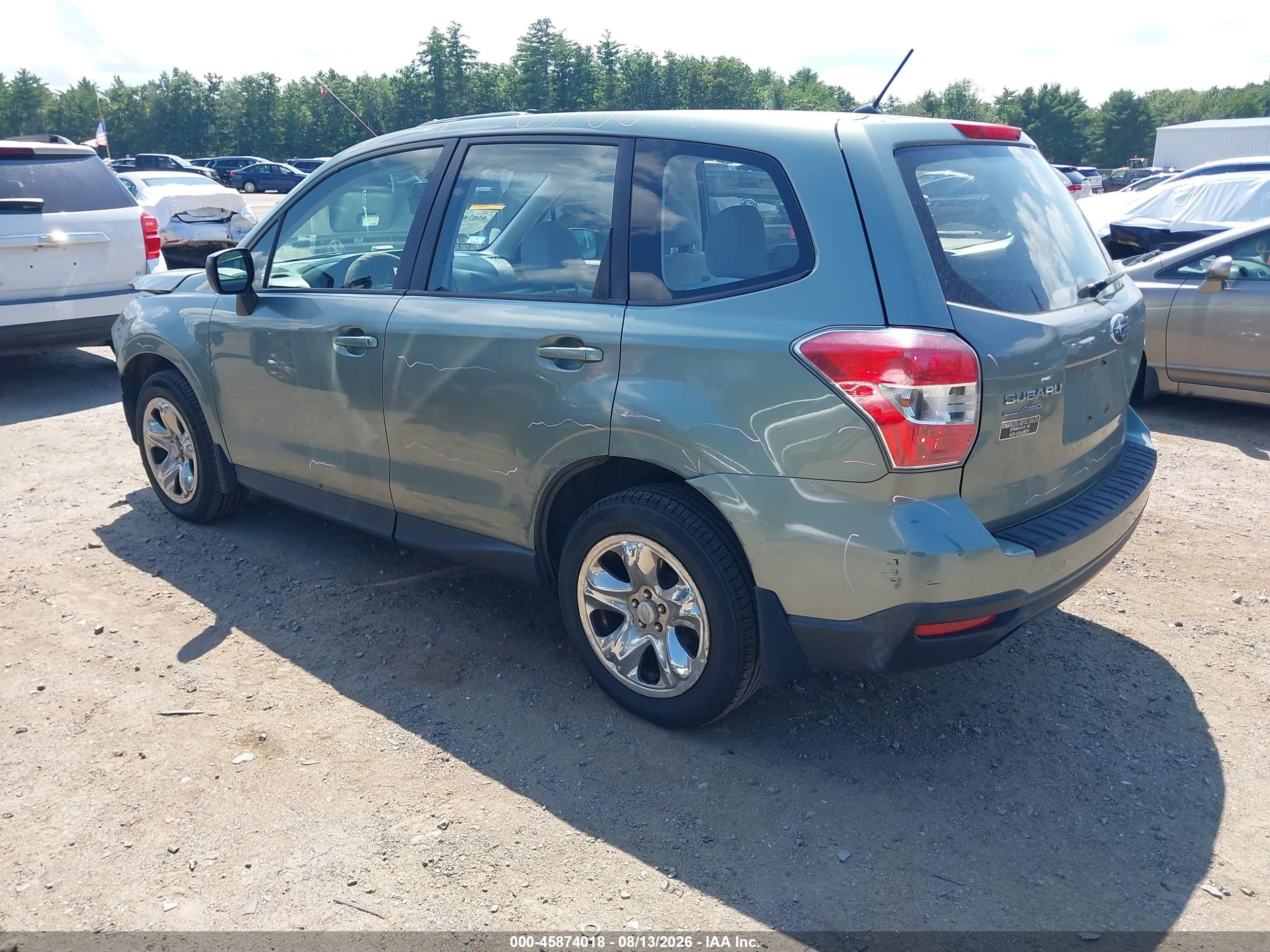 2014 Subaru Forester 2.5i Зеленый vin: JF2SJAAC8EH491769