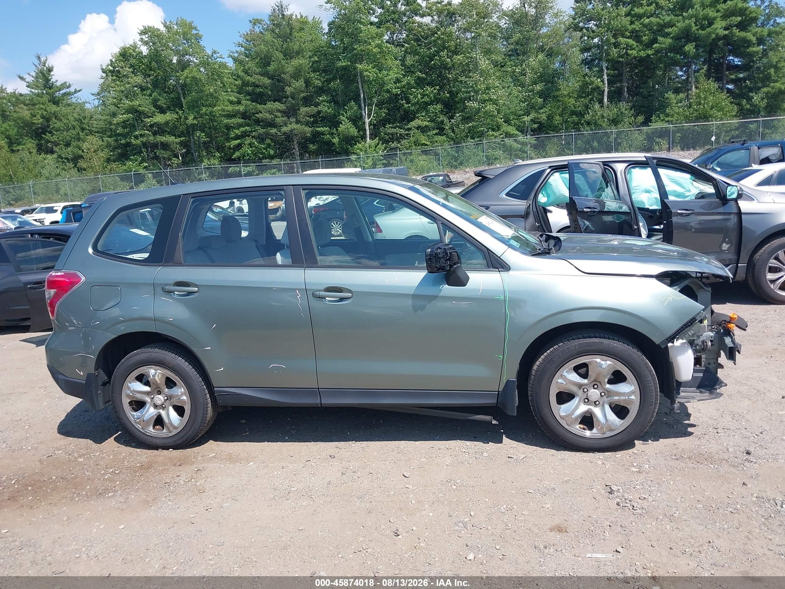 2014 Subaru Forester 2.5i Зеленый vin: JF2SJAAC8EH491769