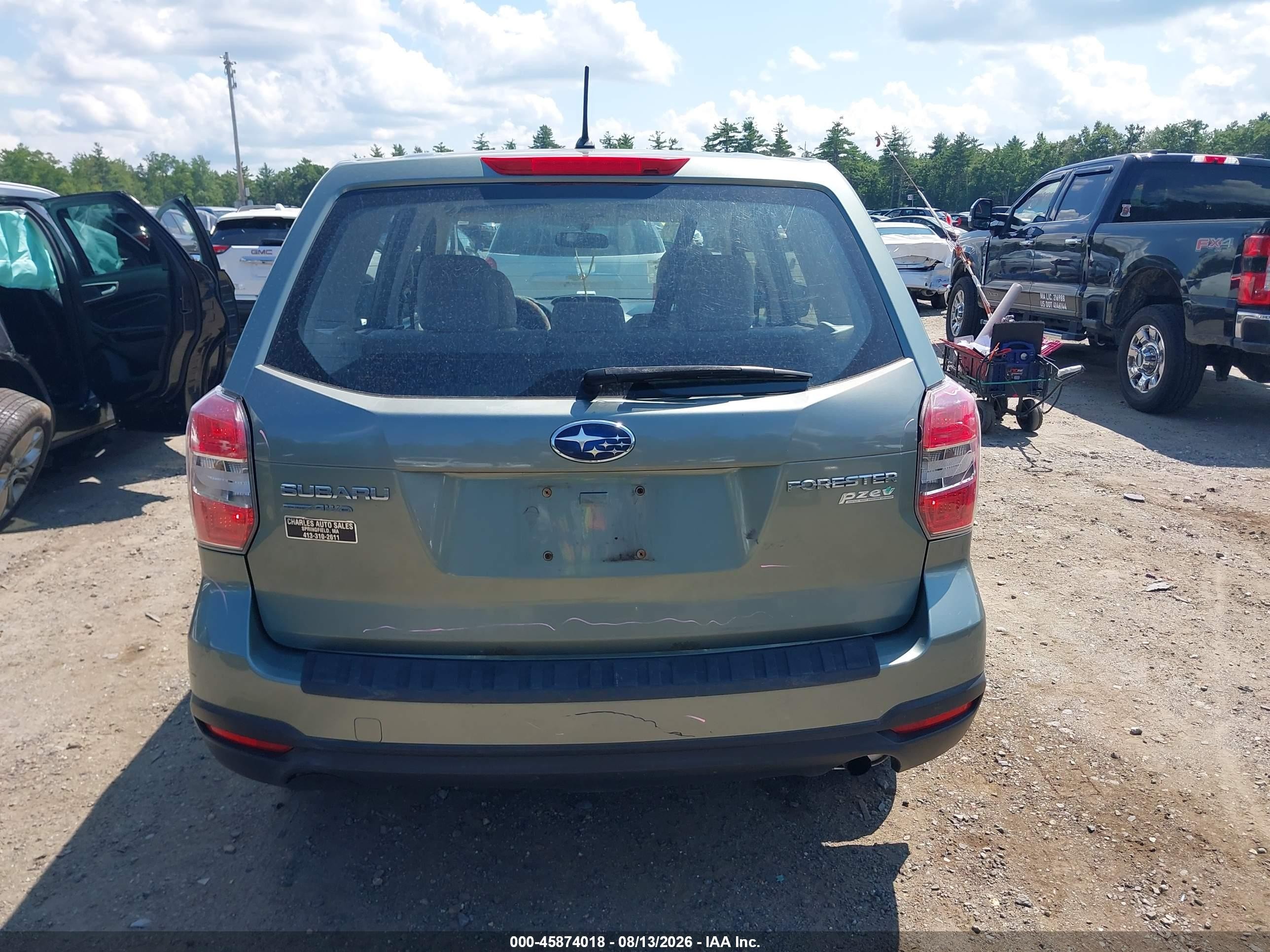 2014 Subaru Forester 2.5i Зеленый vin: JF2SJAAC8EH491769