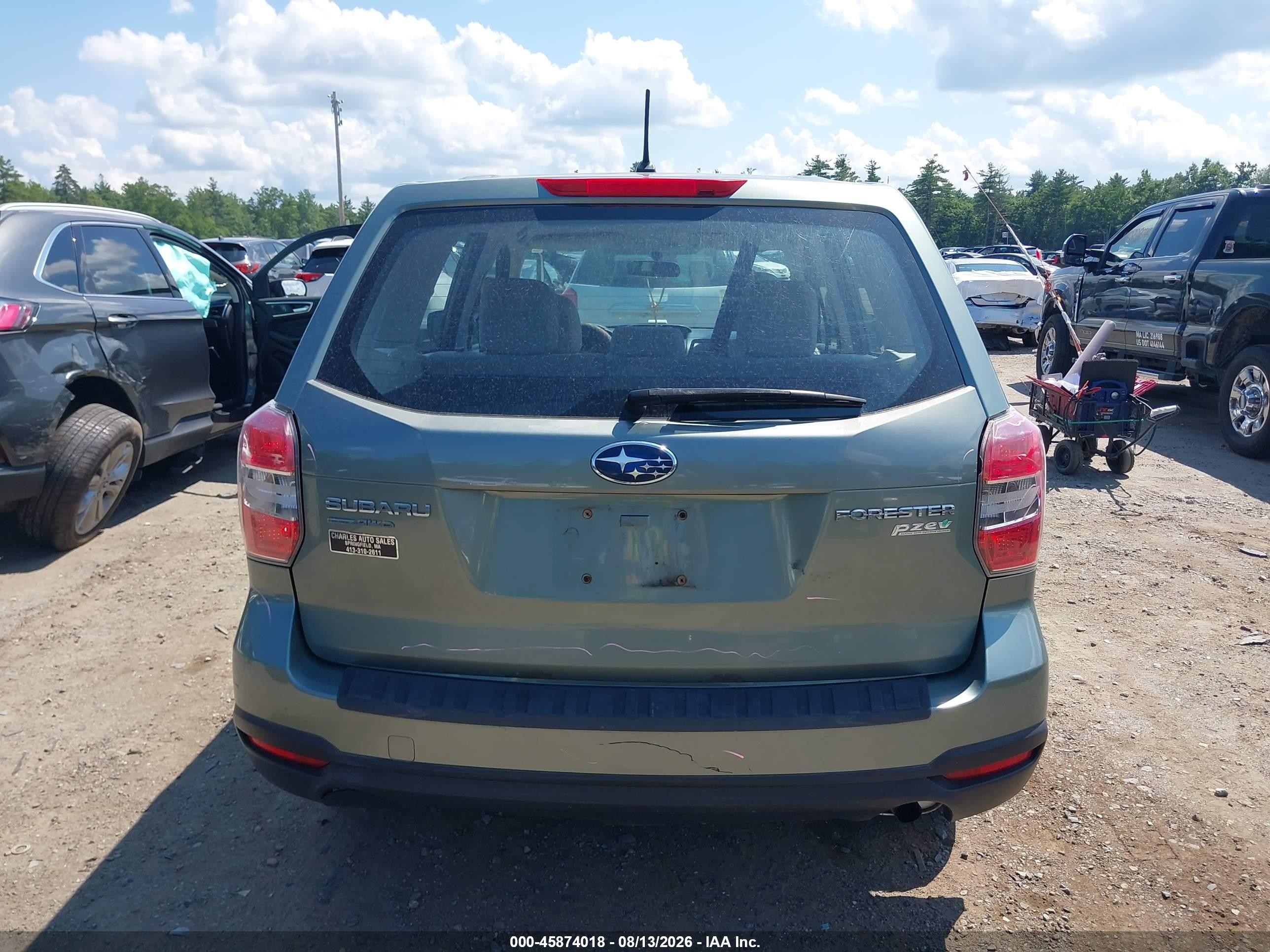 2014 Subaru Forester 2.5i Зеленый vin: JF2SJAAC8EH491769
