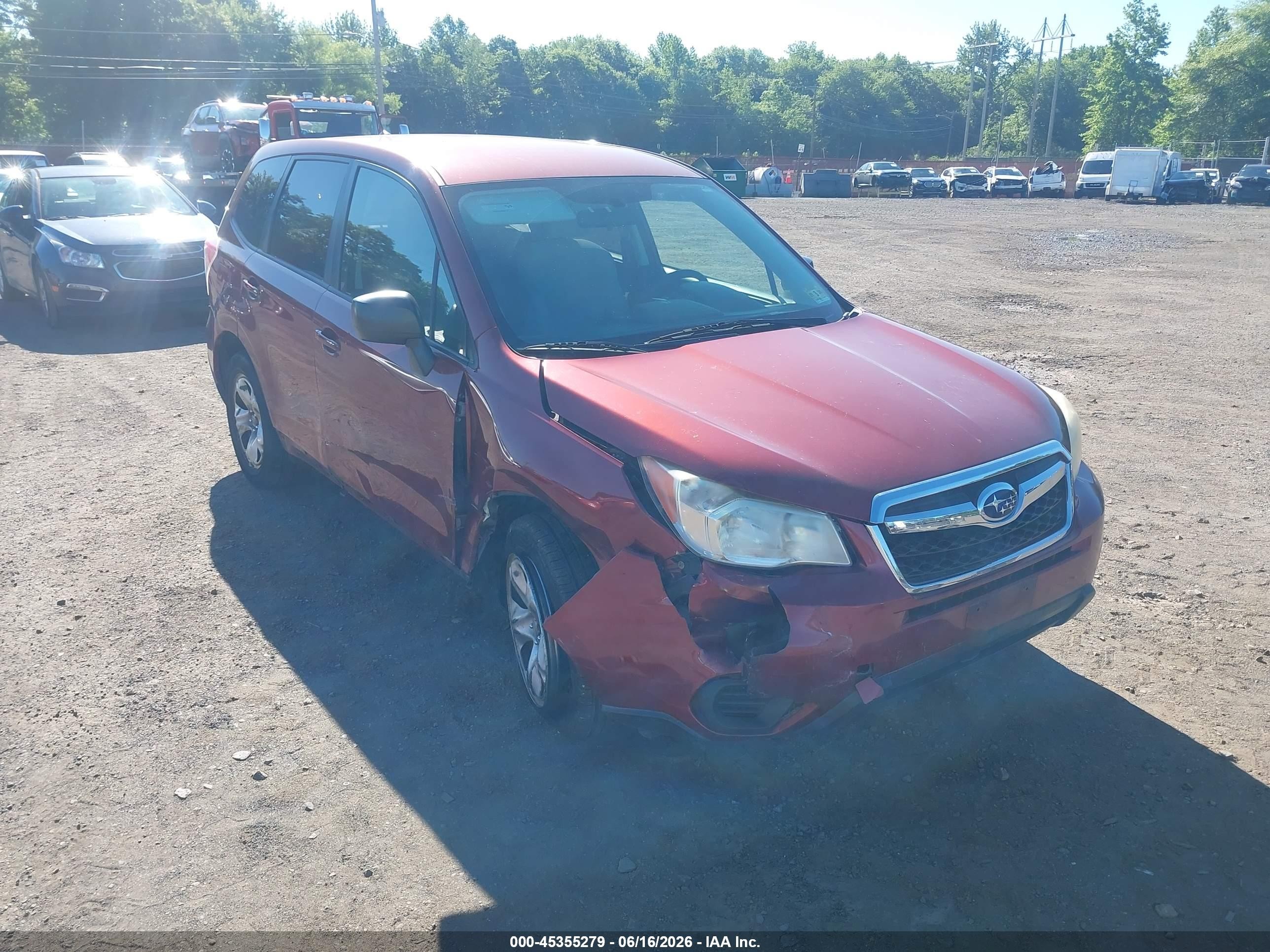2014 Subaru Forester 2.5i Red vin: JF2SJAAC9EH405515