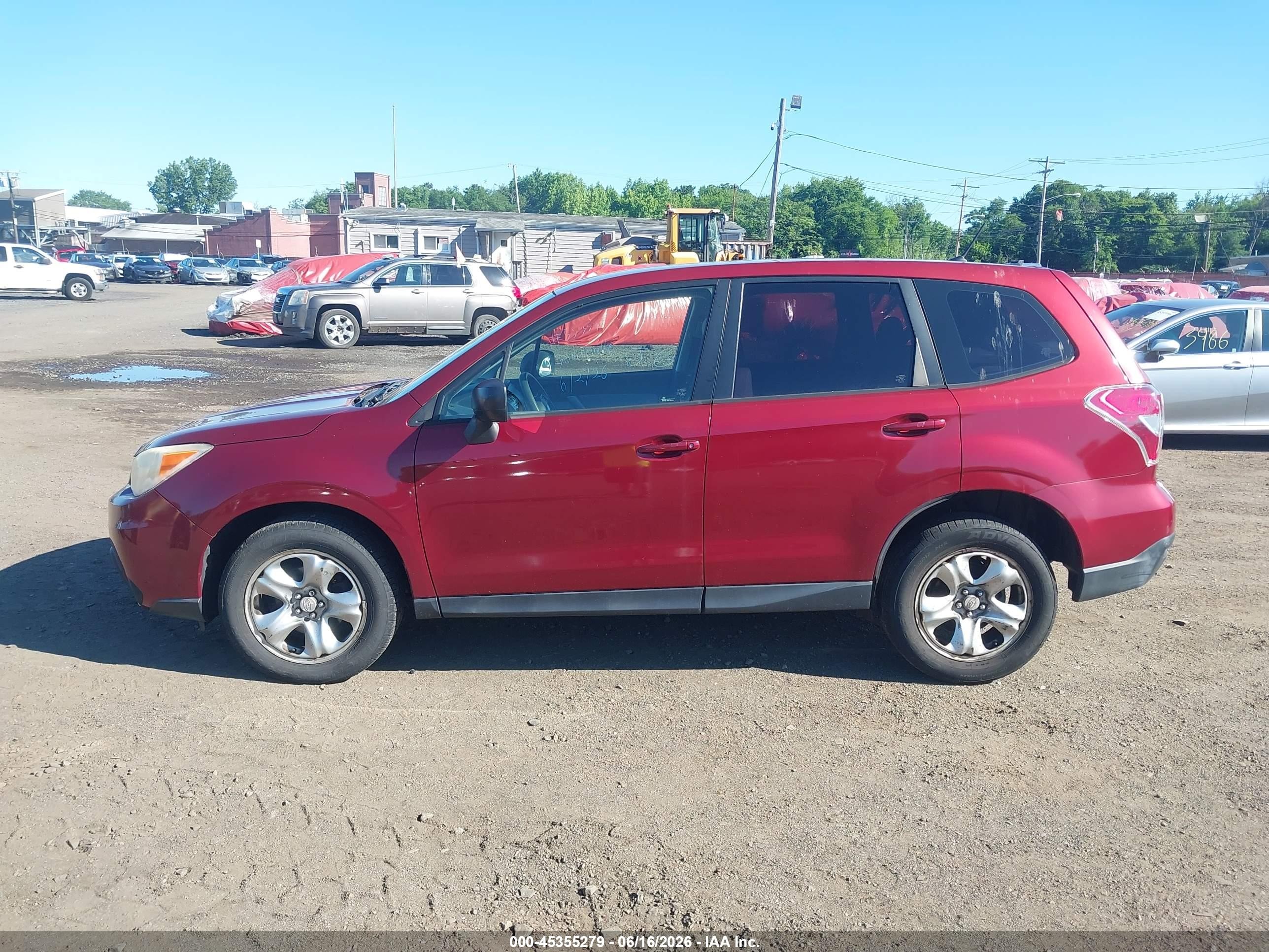 2014 Subaru Forester 2.5i Red vin: JF2SJAAC9EH405515