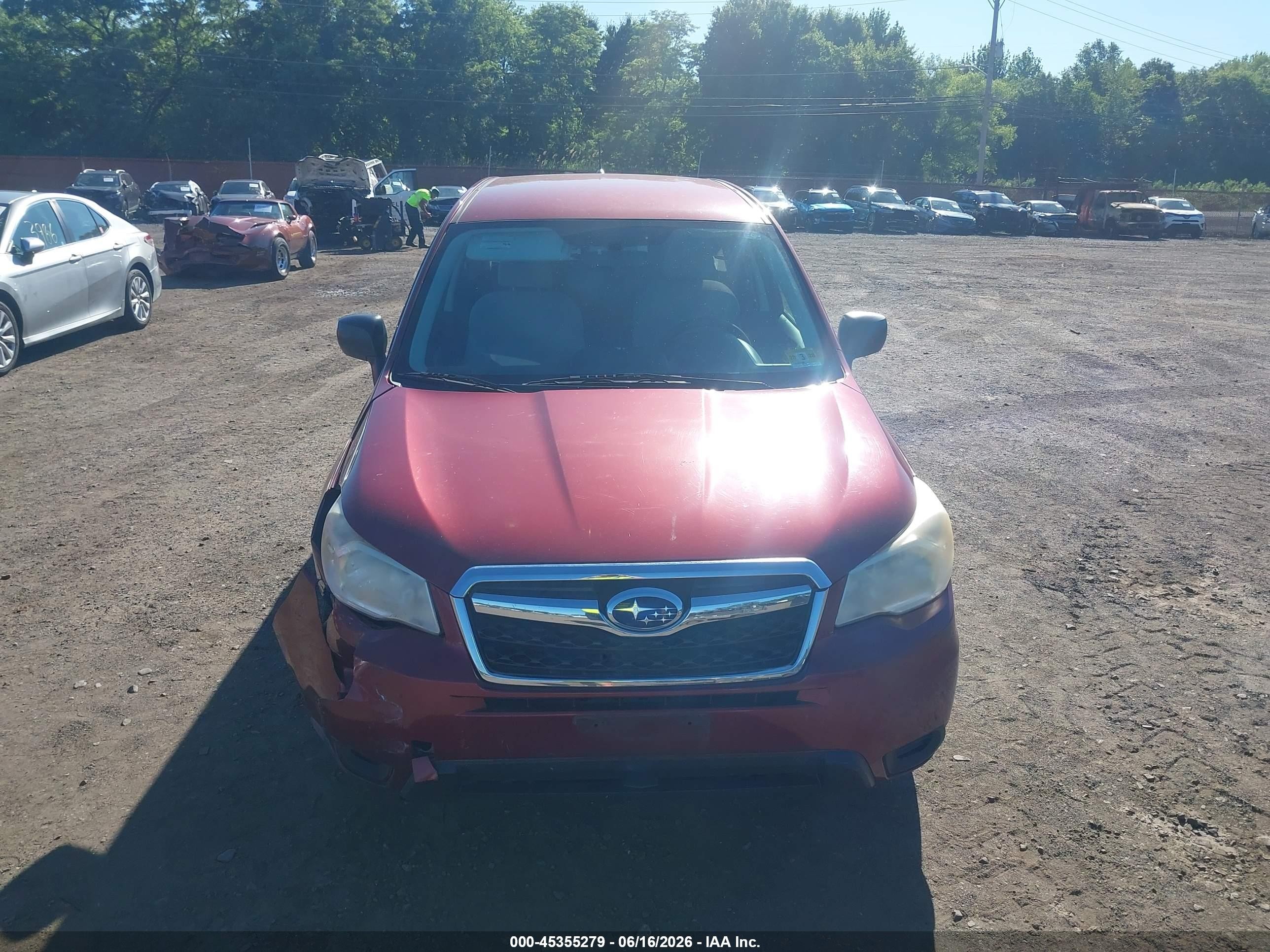 2014 Subaru Forester 2.5i Red vin: JF2SJAAC9EH405515
