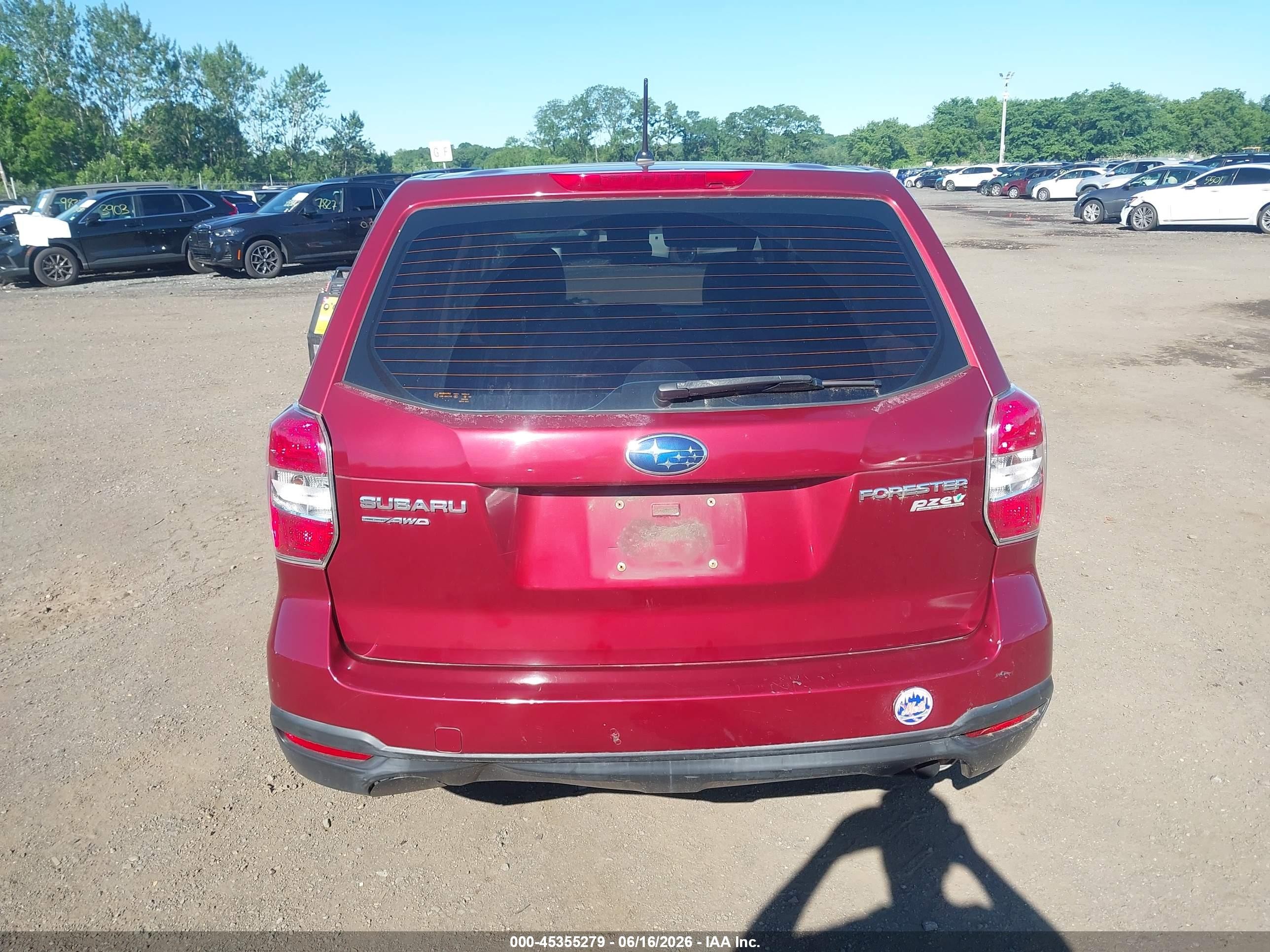 2014 Subaru Forester 2.5i Red vin: JF2SJAAC9EH405515