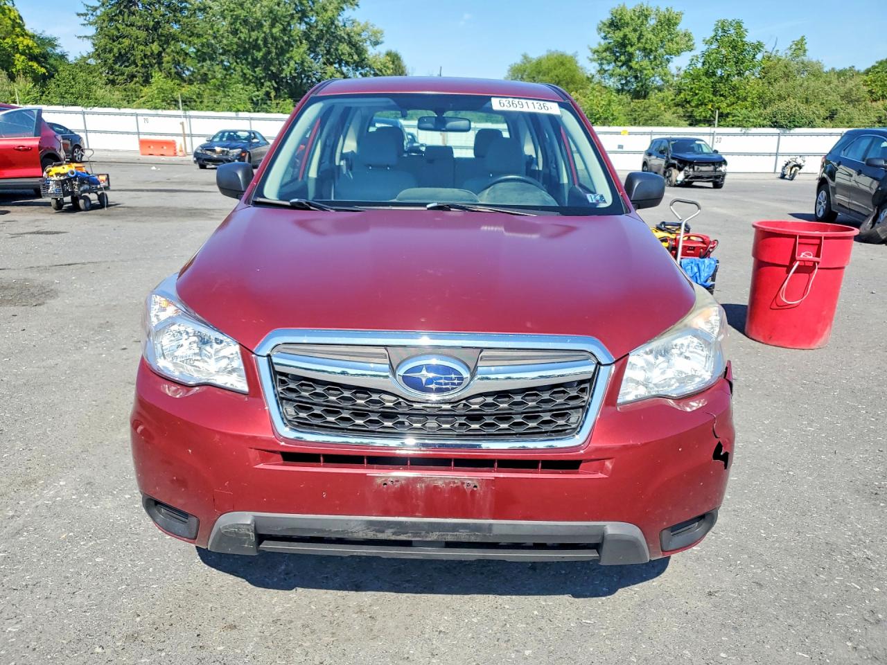 2014 Subaru Forester 2.5i Maroon vin: JF2SJAAC9EH462376