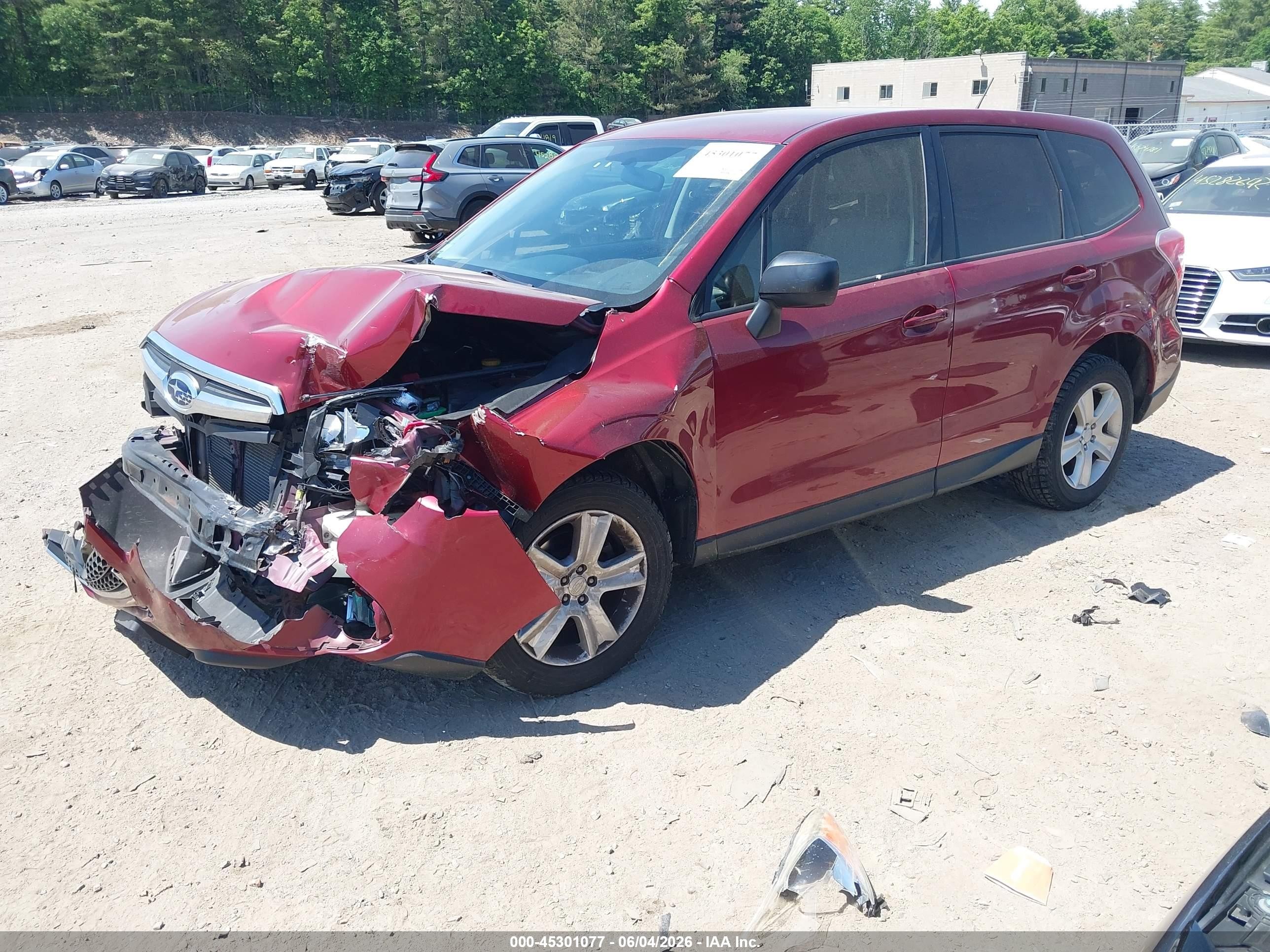 2015 Subaru Forester 2.5i Red vin: JF2SJAAC9FH821047