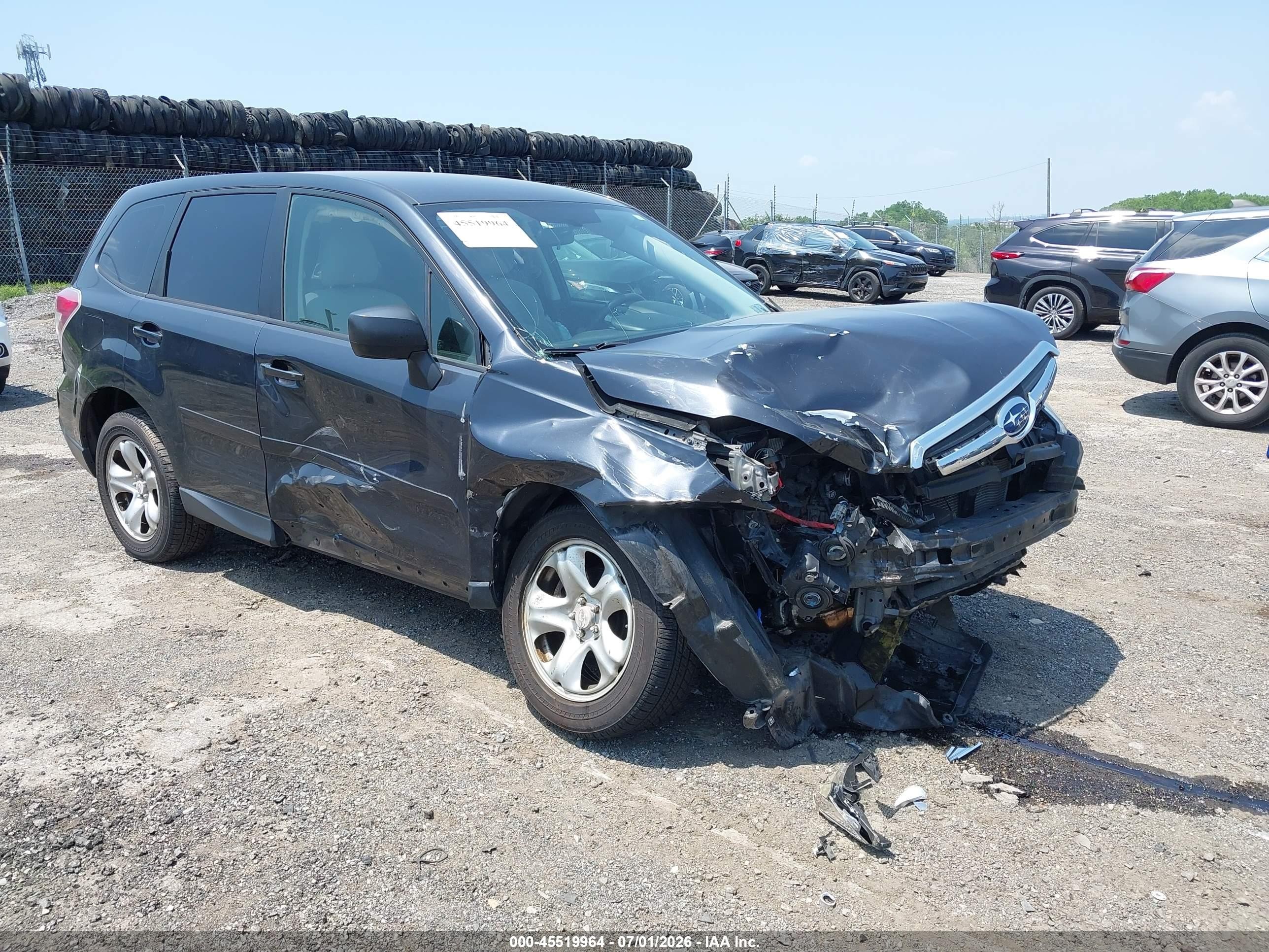 2014 Subaru Forester 2.5i Gray vin: JF2SJAACOEH443019