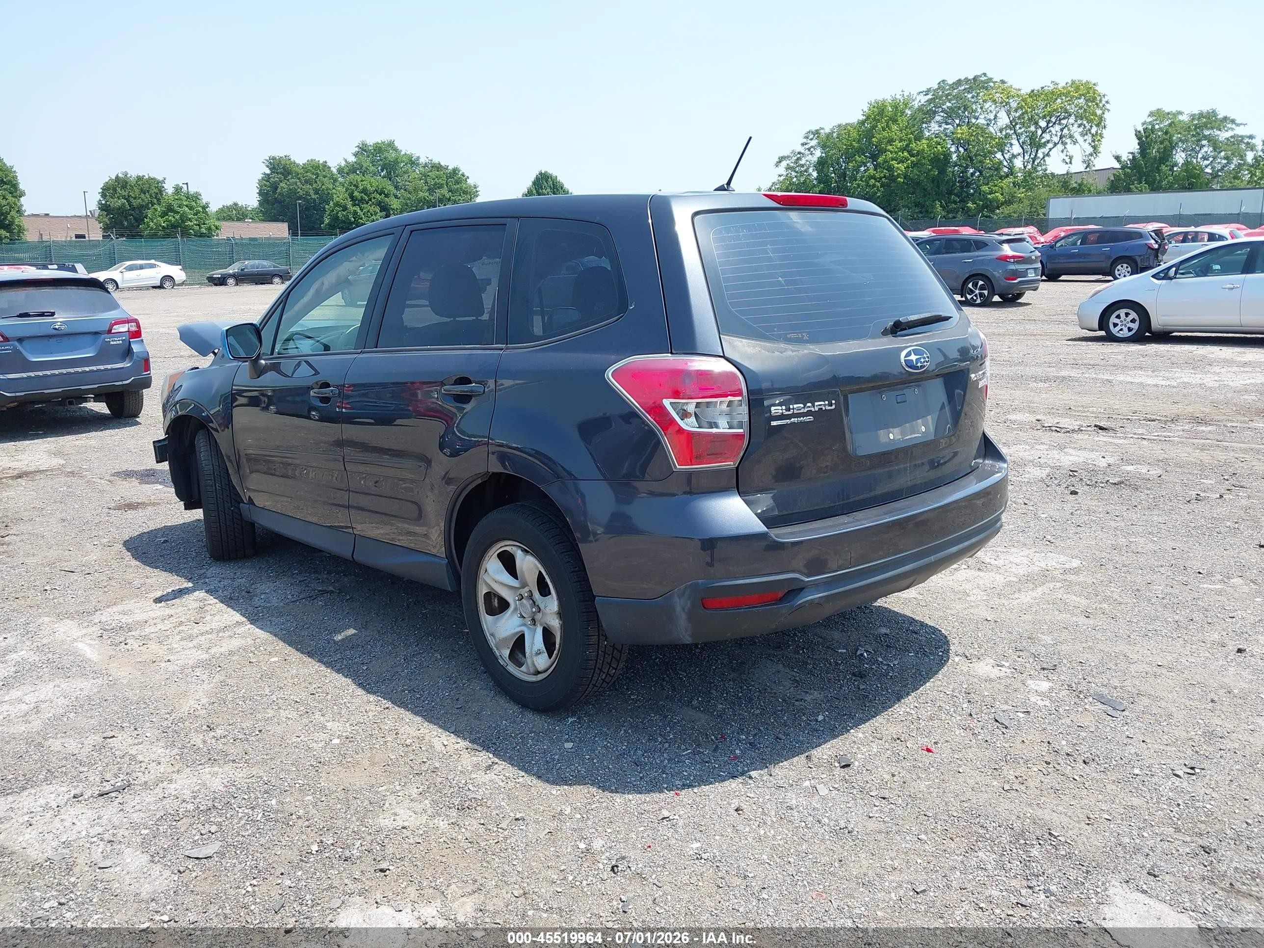 2014 Subaru Forester 2.5i Серый vin: JF2SJAACOEH443019