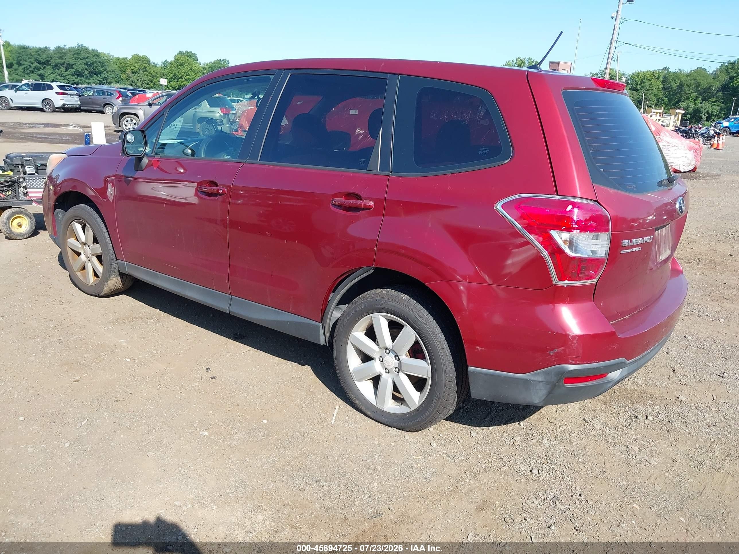 2014 Subaru Forester 2.5i Red vin: JF2SJAACXEH405524