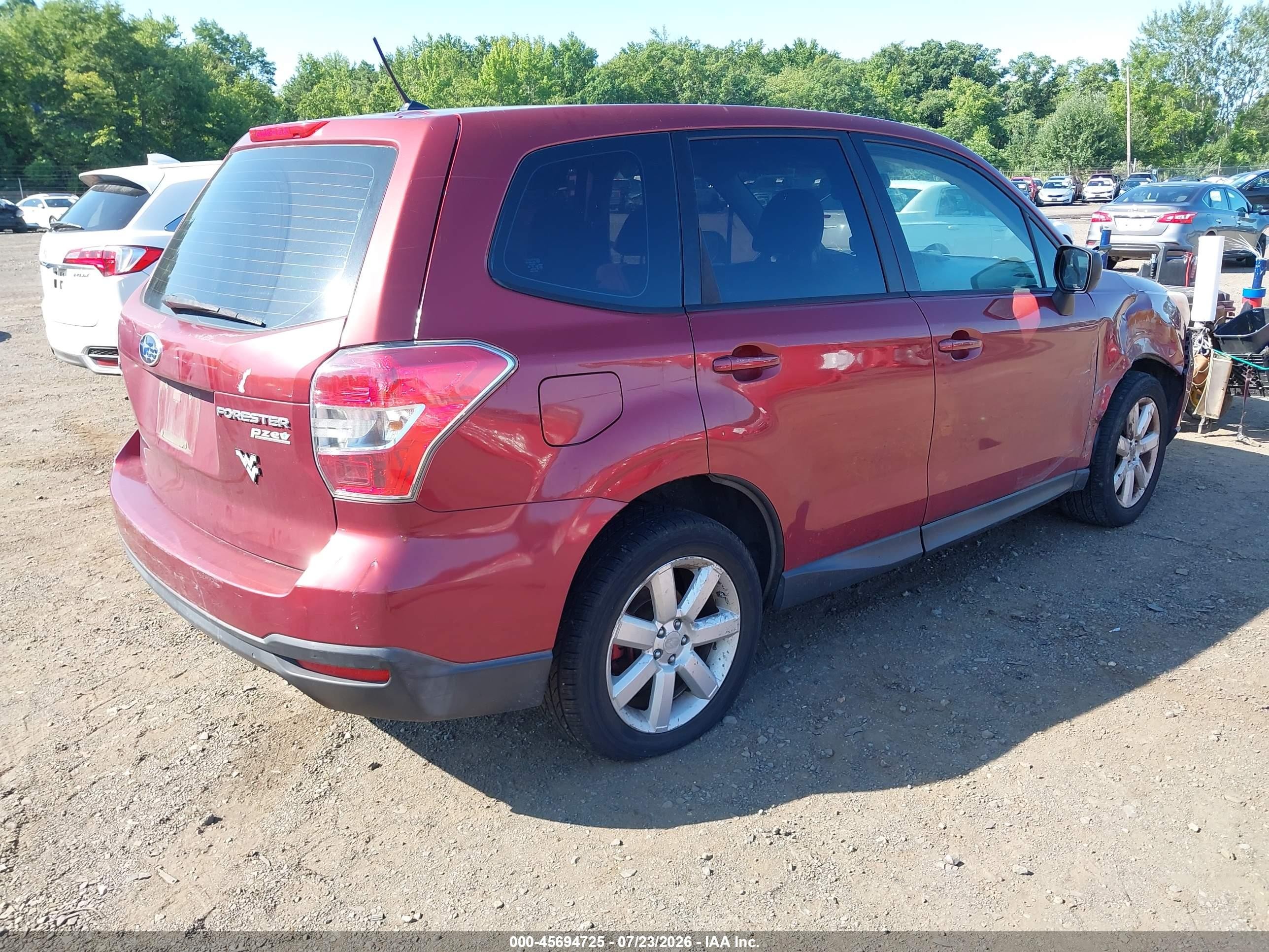 2014 Subaru Forester 2.5i Red vin: JF2SJAACXEH405524