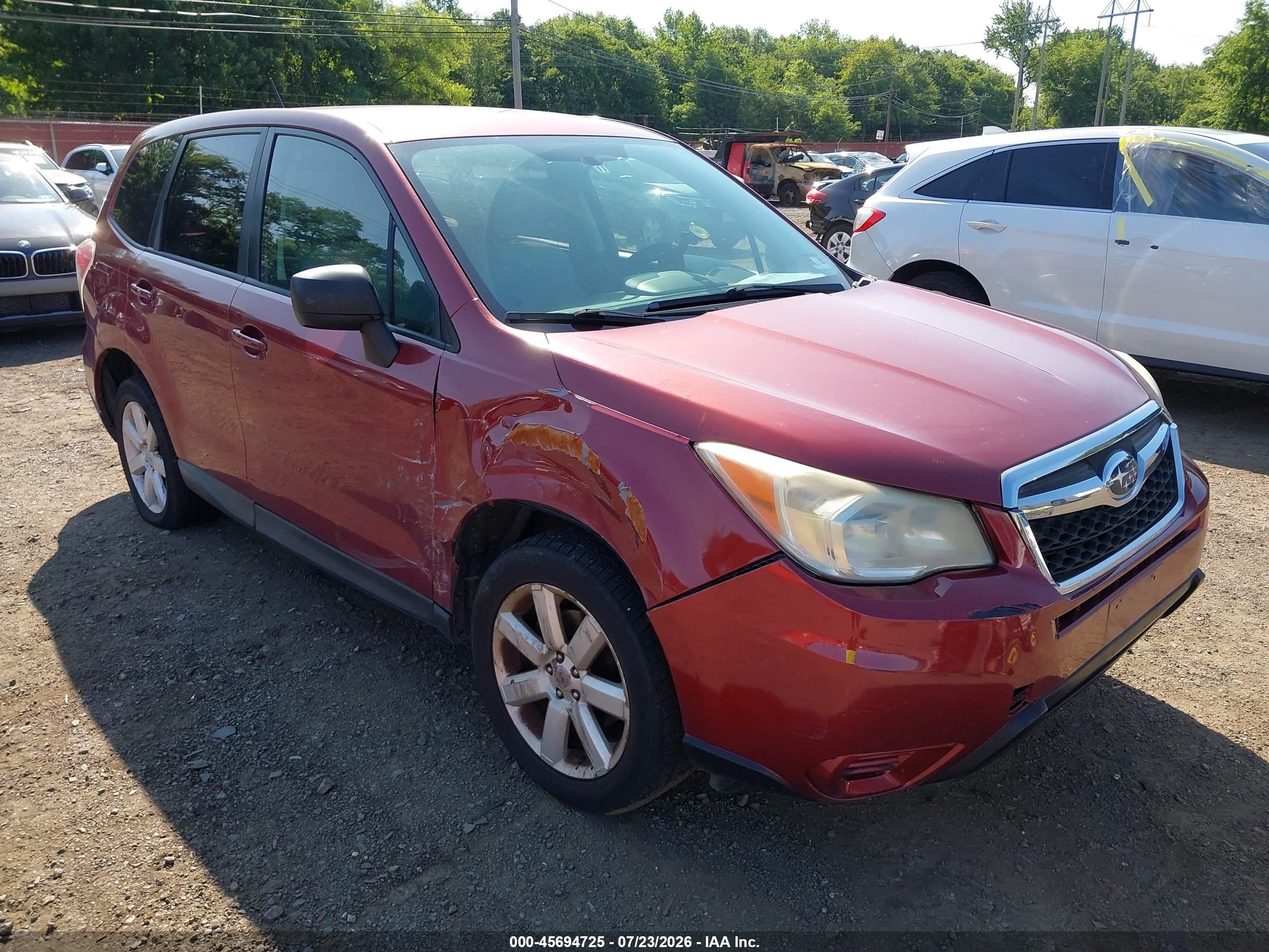 2014 Subaru Forester 2.5i Red vin: JF2SJAACXEH405524