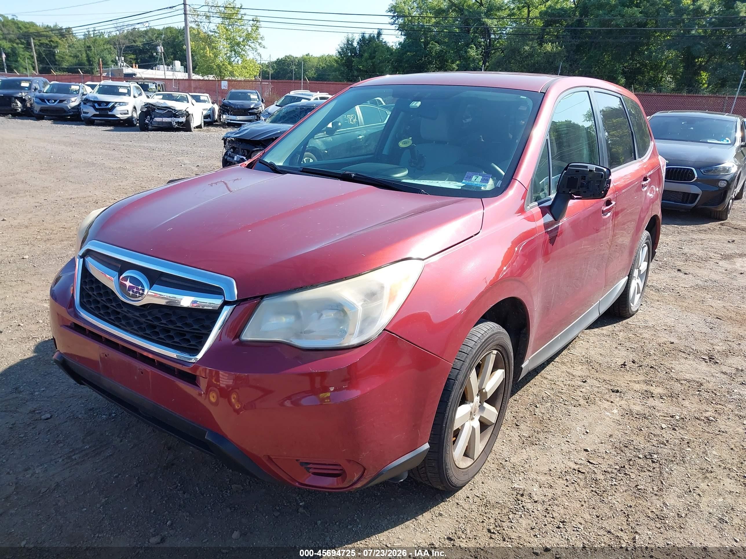 2014 Subaru Forester 2.5i Red vin: JF2SJAACXEH405524