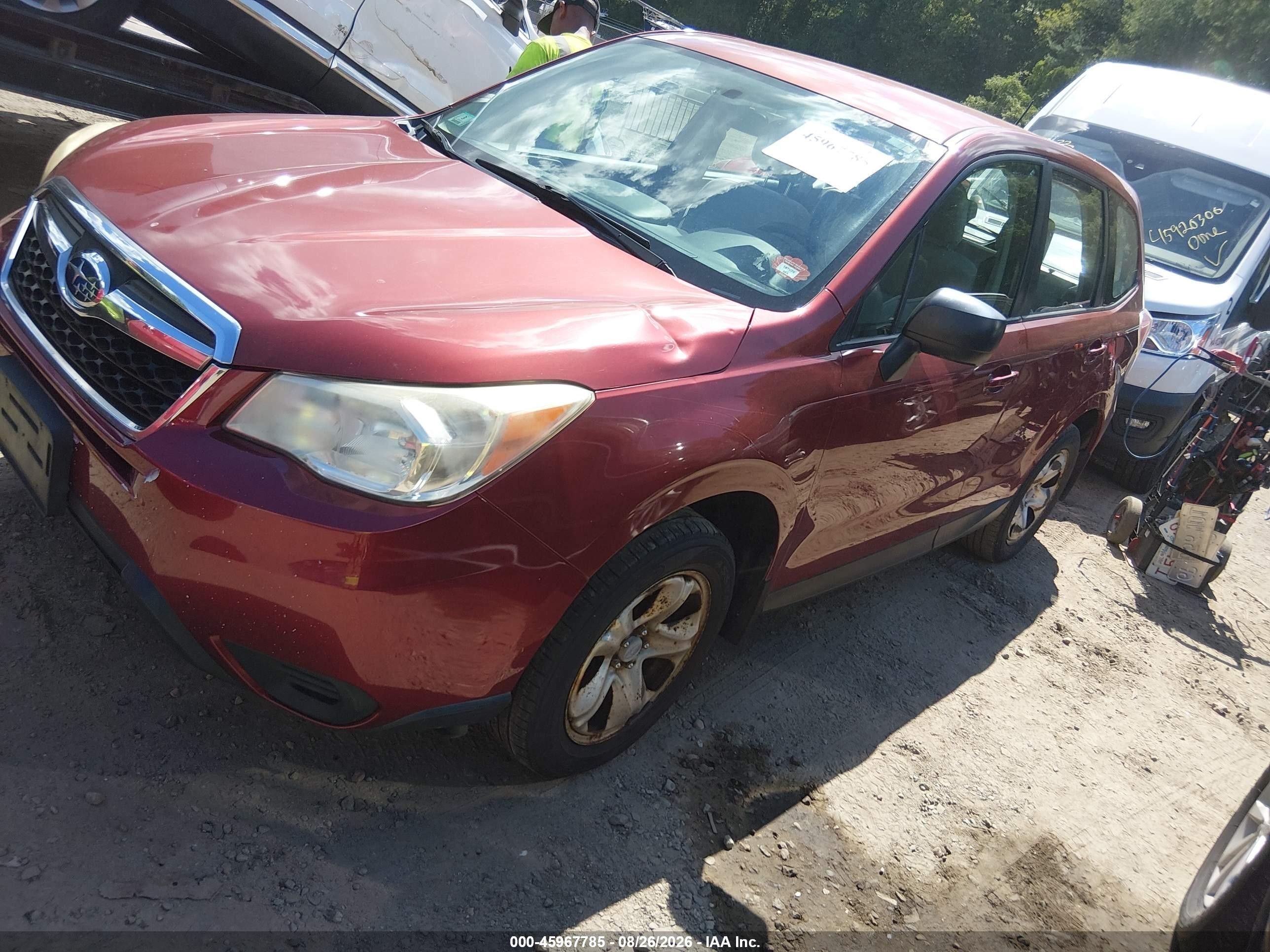 2014 Subaru Forester 2.5i Red vin: JF2SJAACXEH450494