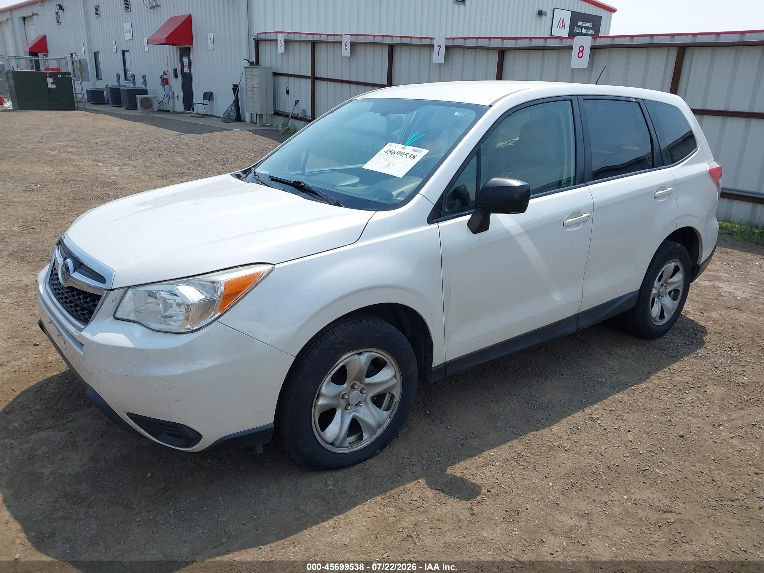 2014 Subaru Forester 2.5i White vin: JF2SJAACXEH461110