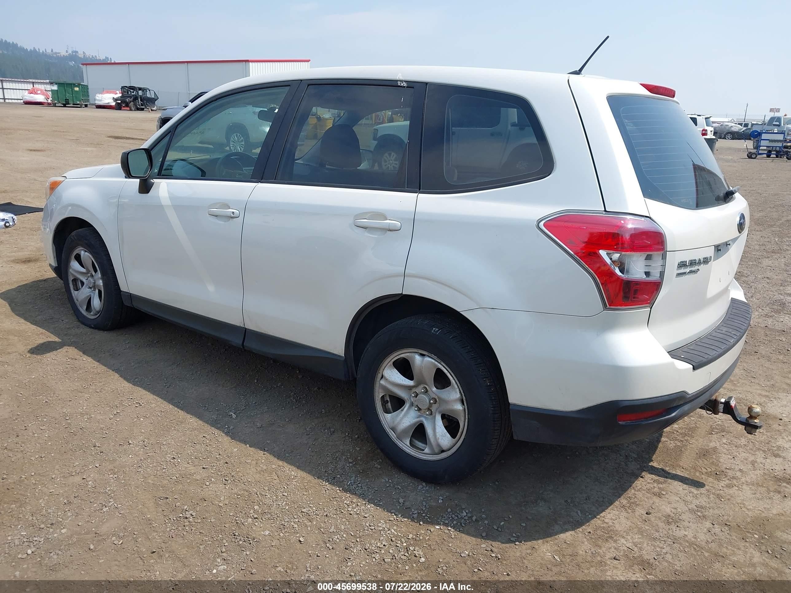 2014 Subaru Forester 2.5i White vin: JF2SJAACXEH461110