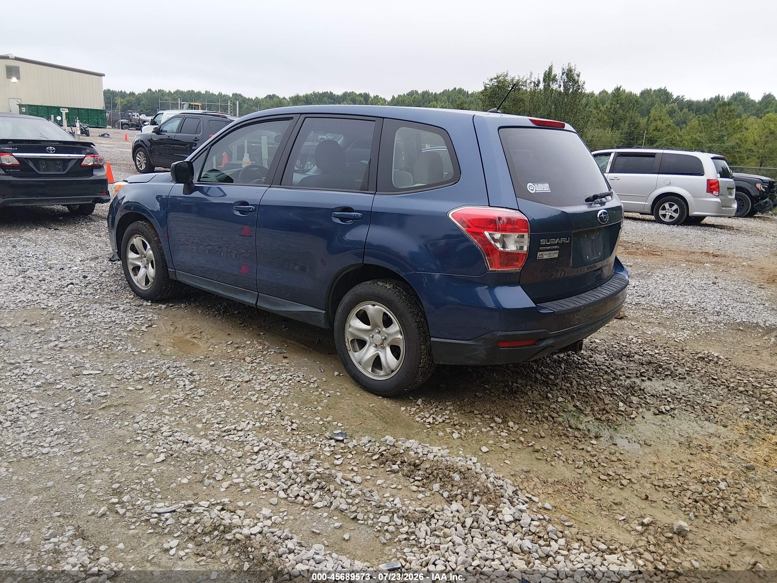 2014 Subaru Forester 2.5i Blue vin: JF2SJAACXEH536677