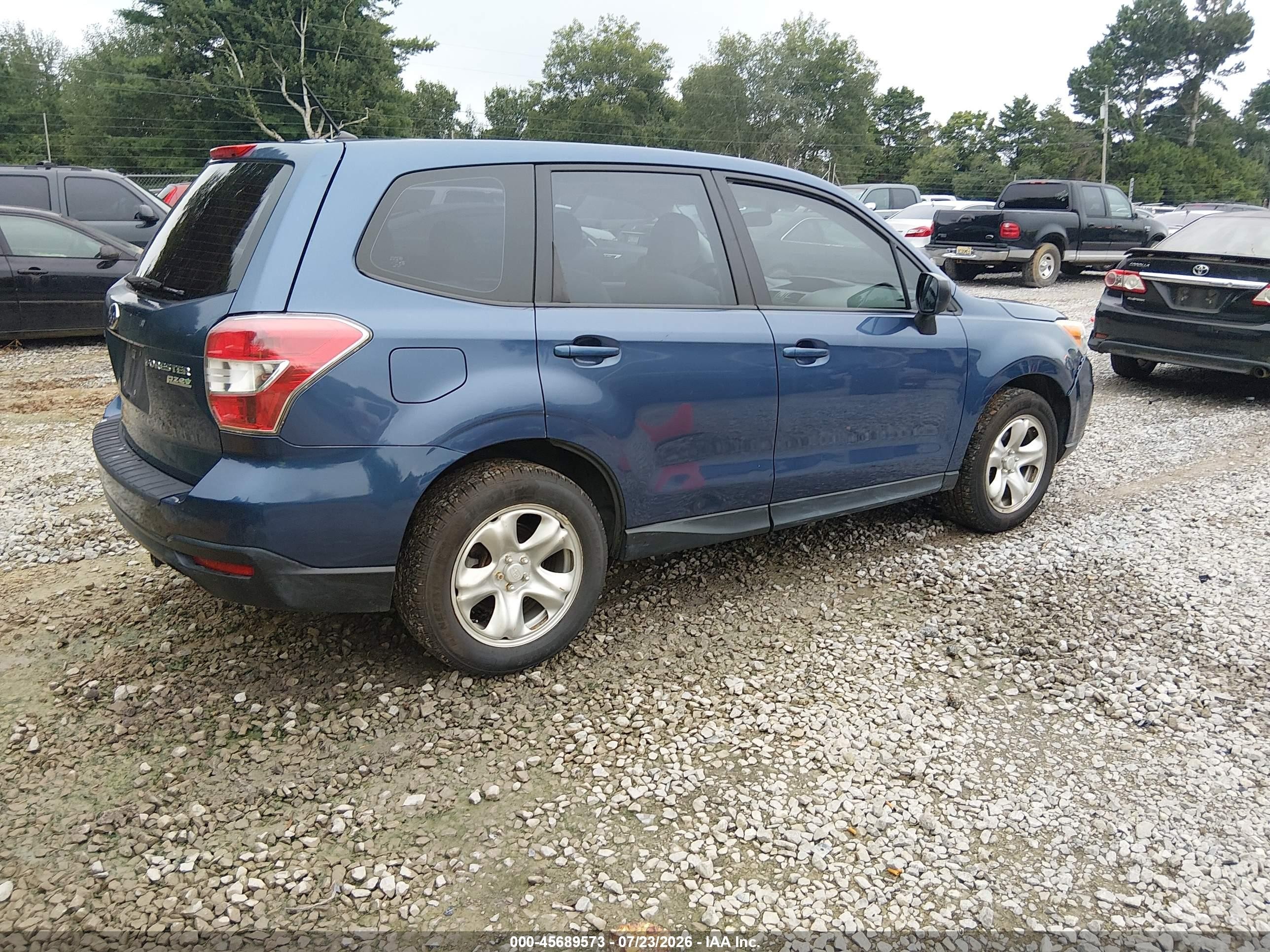 2014 Subaru Forester 2.5i Blue vin: JF2SJAACXEH536677