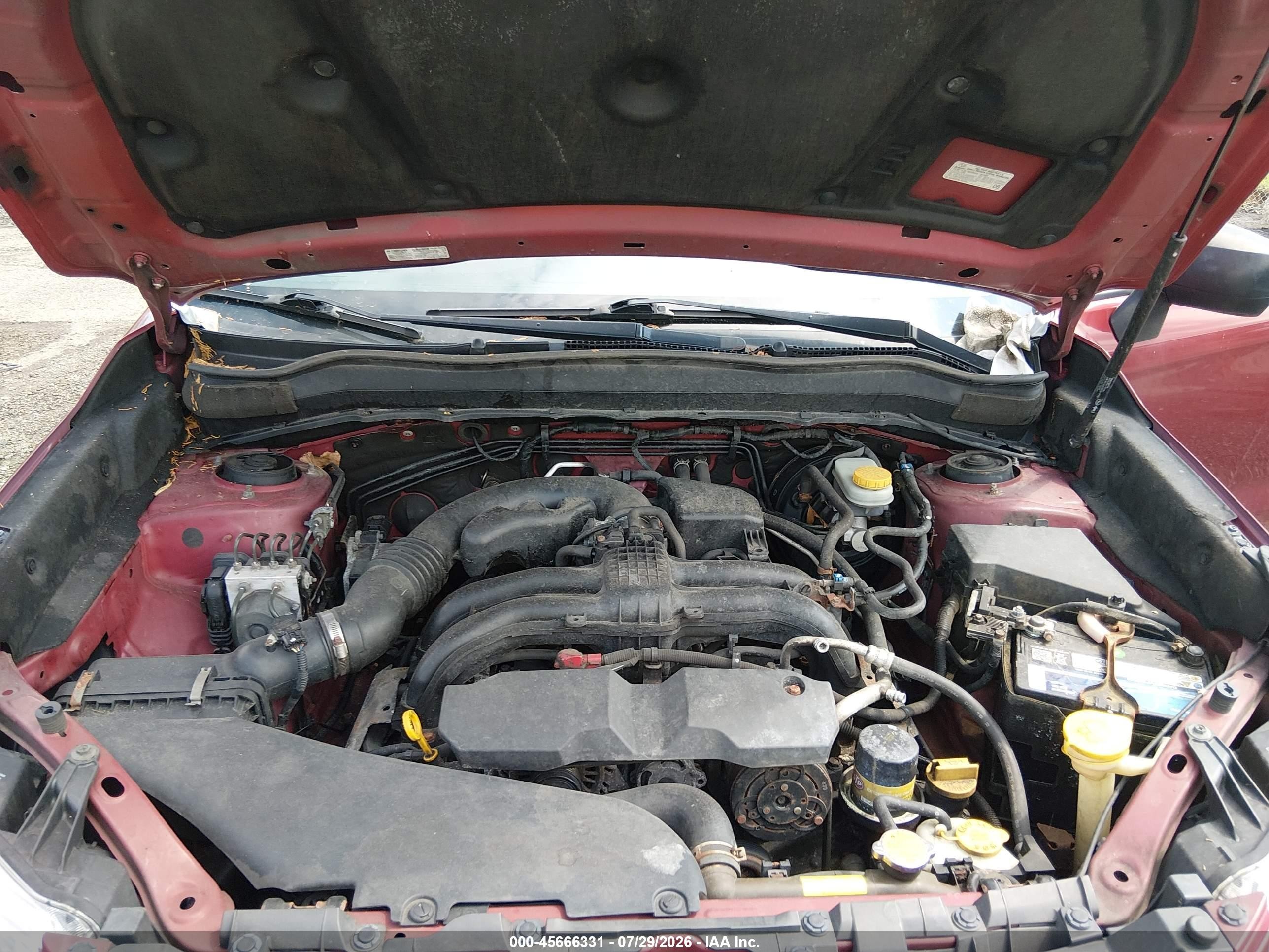 2015 Subaru Forester 2.5i Maroon vin: JF2SJAACXFH497848
