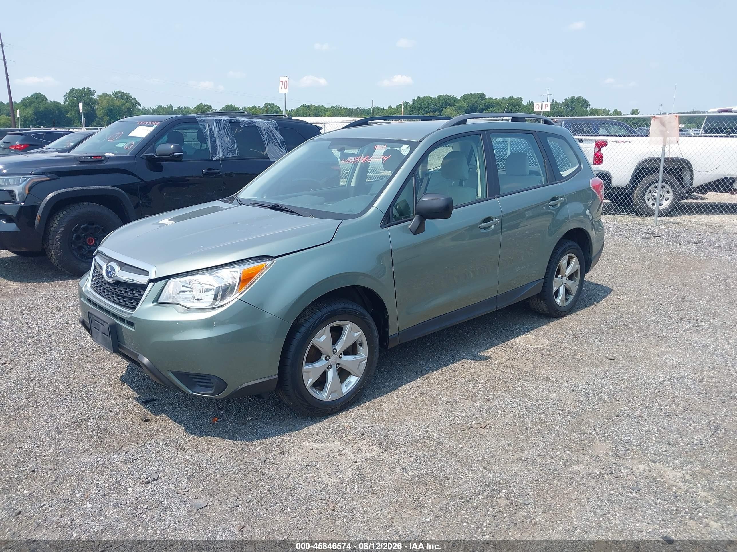 2015 Subaru Forester 2.5i Green vin: JF2SJABC0FH467014