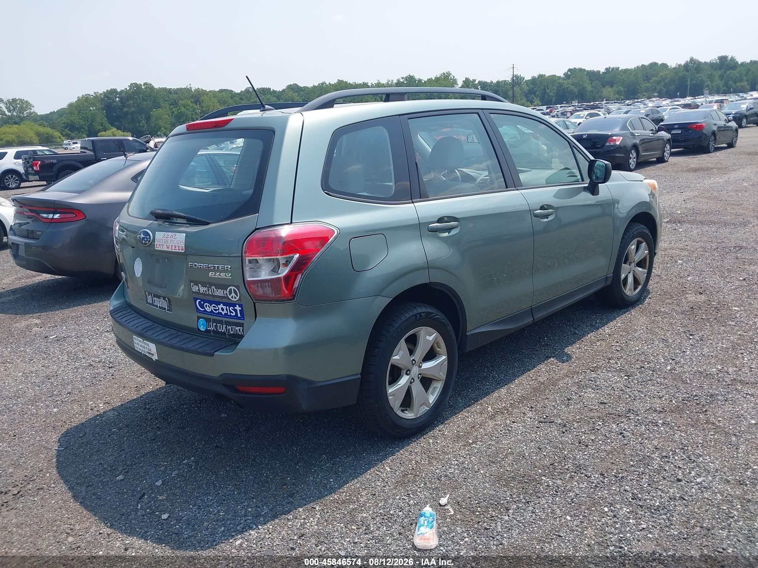 2015 Subaru Forester 2.5i Green vin: JF2SJABC0FH467014