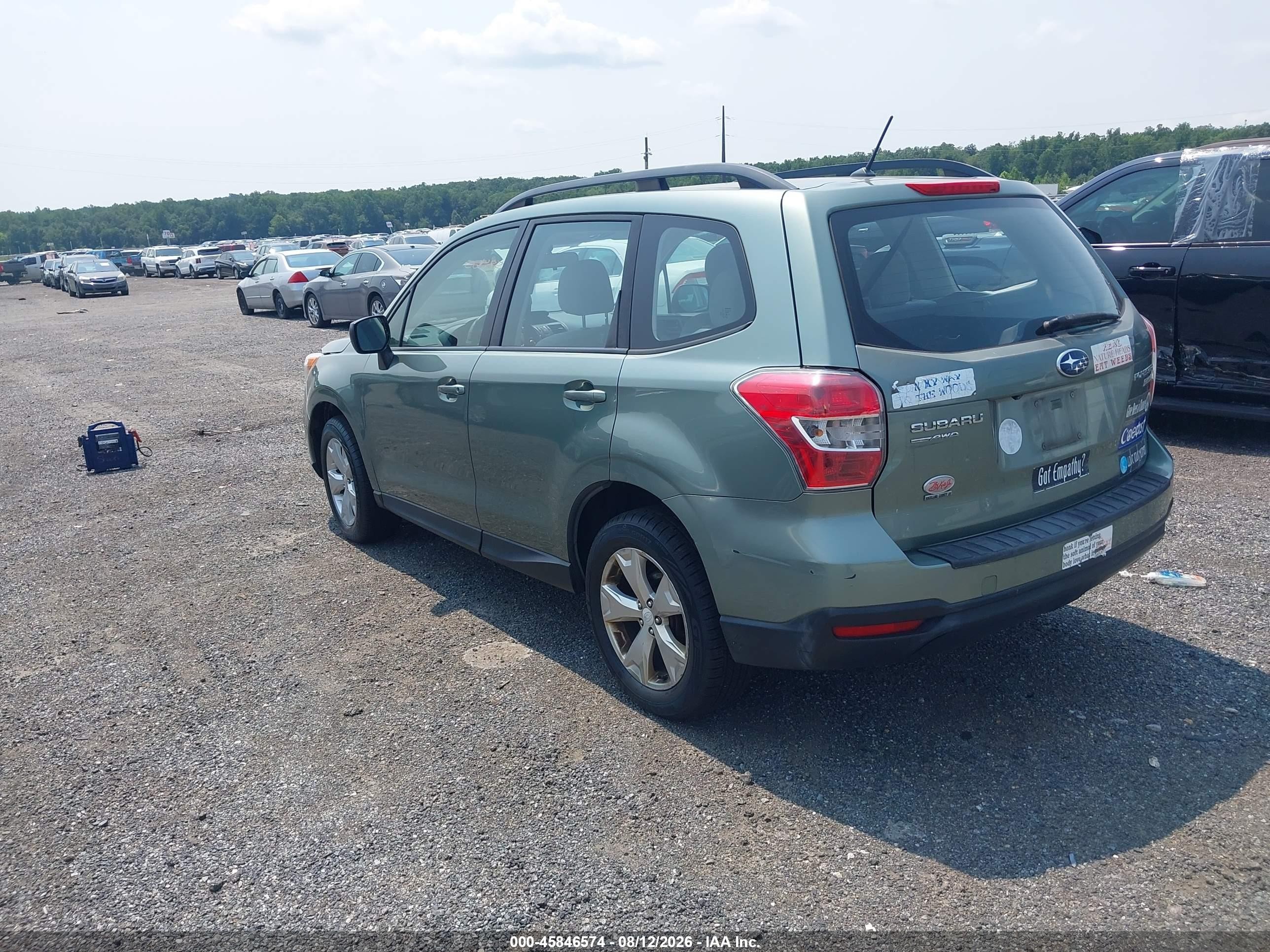 2015 Subaru Forester 2.5i Green vin: JF2SJABC0FH467014