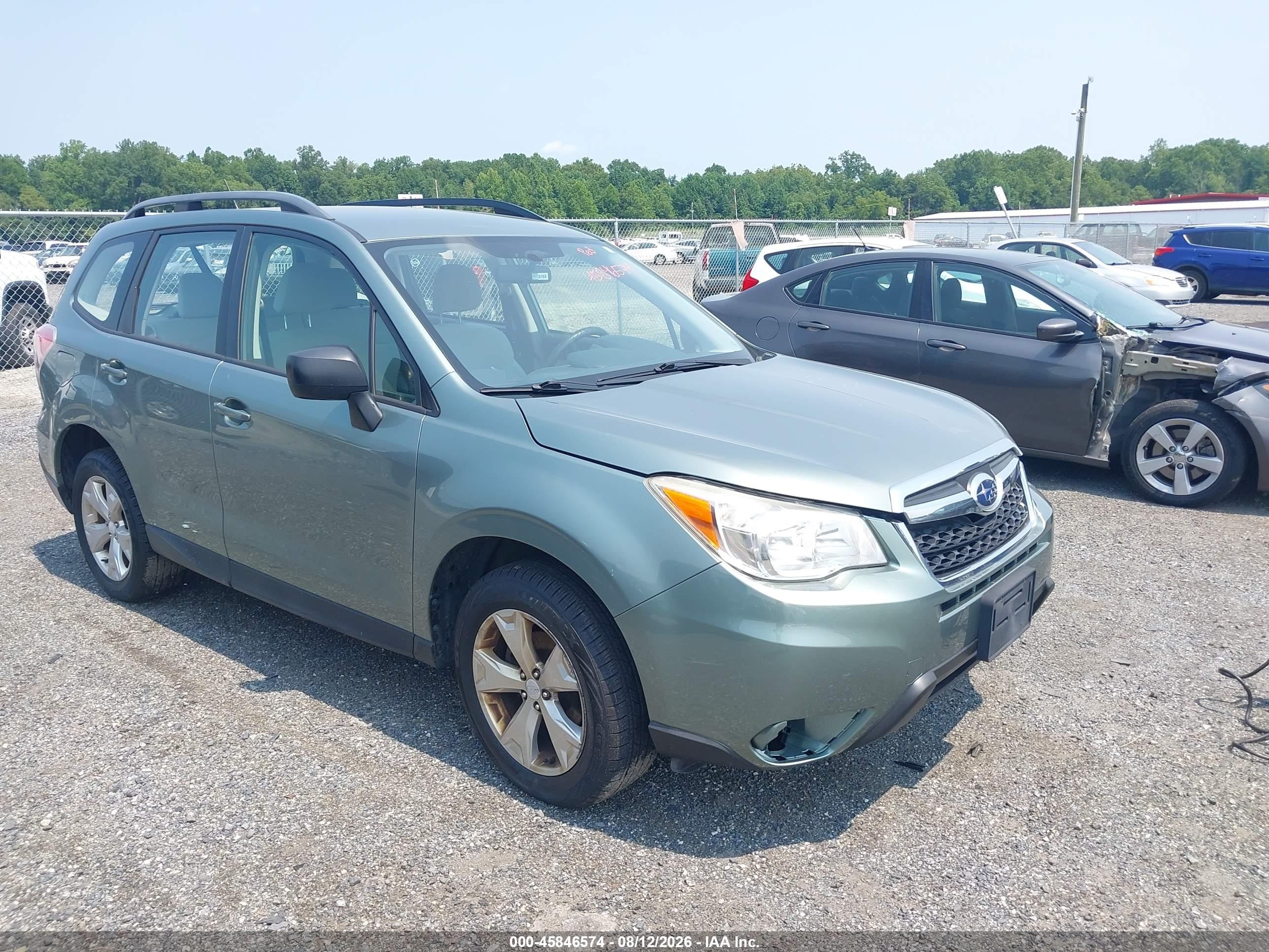 2015 Subaru Forester 2.5i Green vin: JF2SJABC0FH467014