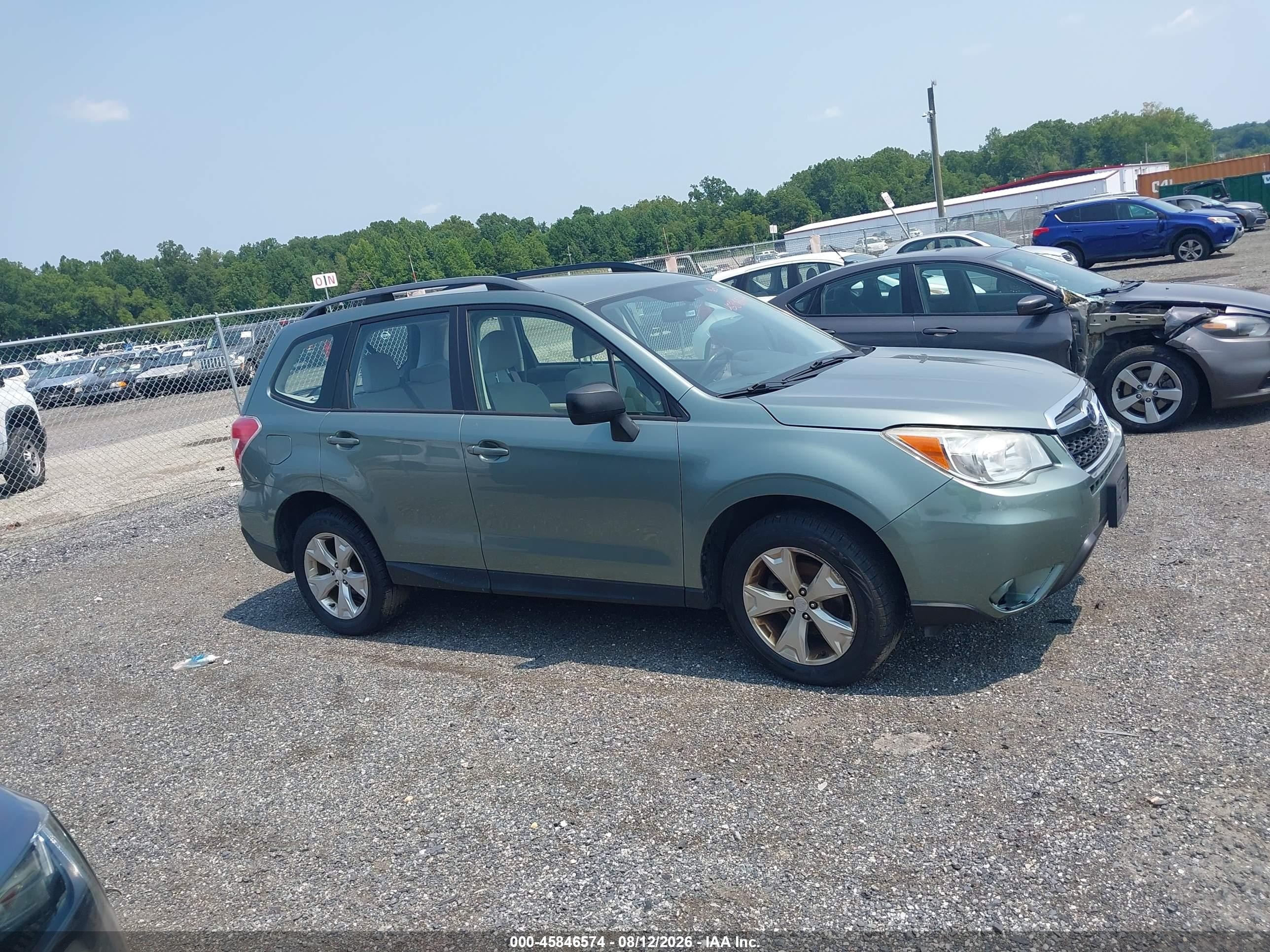 2015 Subaru Forester 2.5i Green vin: JF2SJABC0FH467014