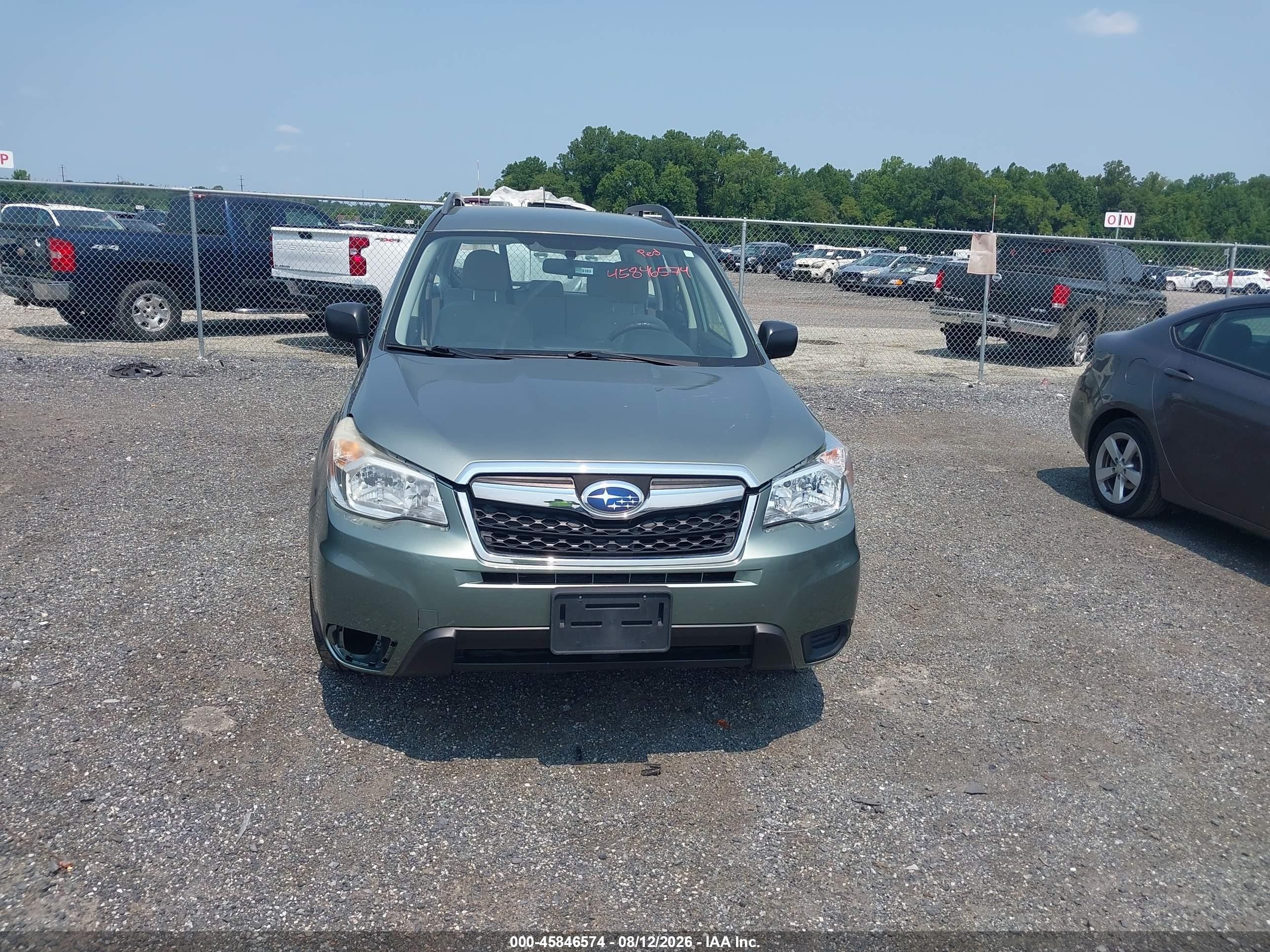 2015 Subaru Forester 2.5i Green vin: JF2SJABC0FH467014