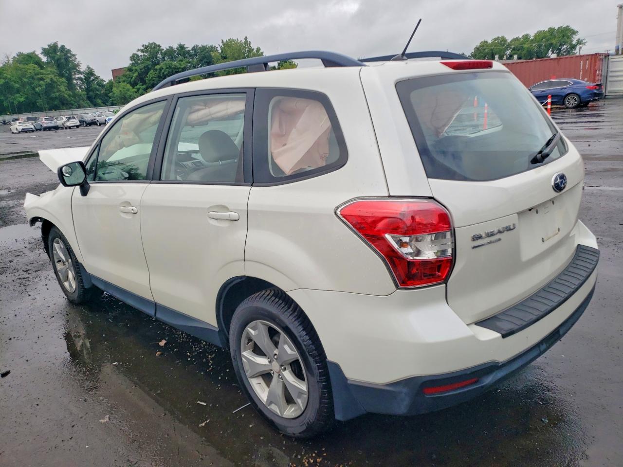 2015 Subaru Forester 2.5i White vin: JF2SJABC0FH496528