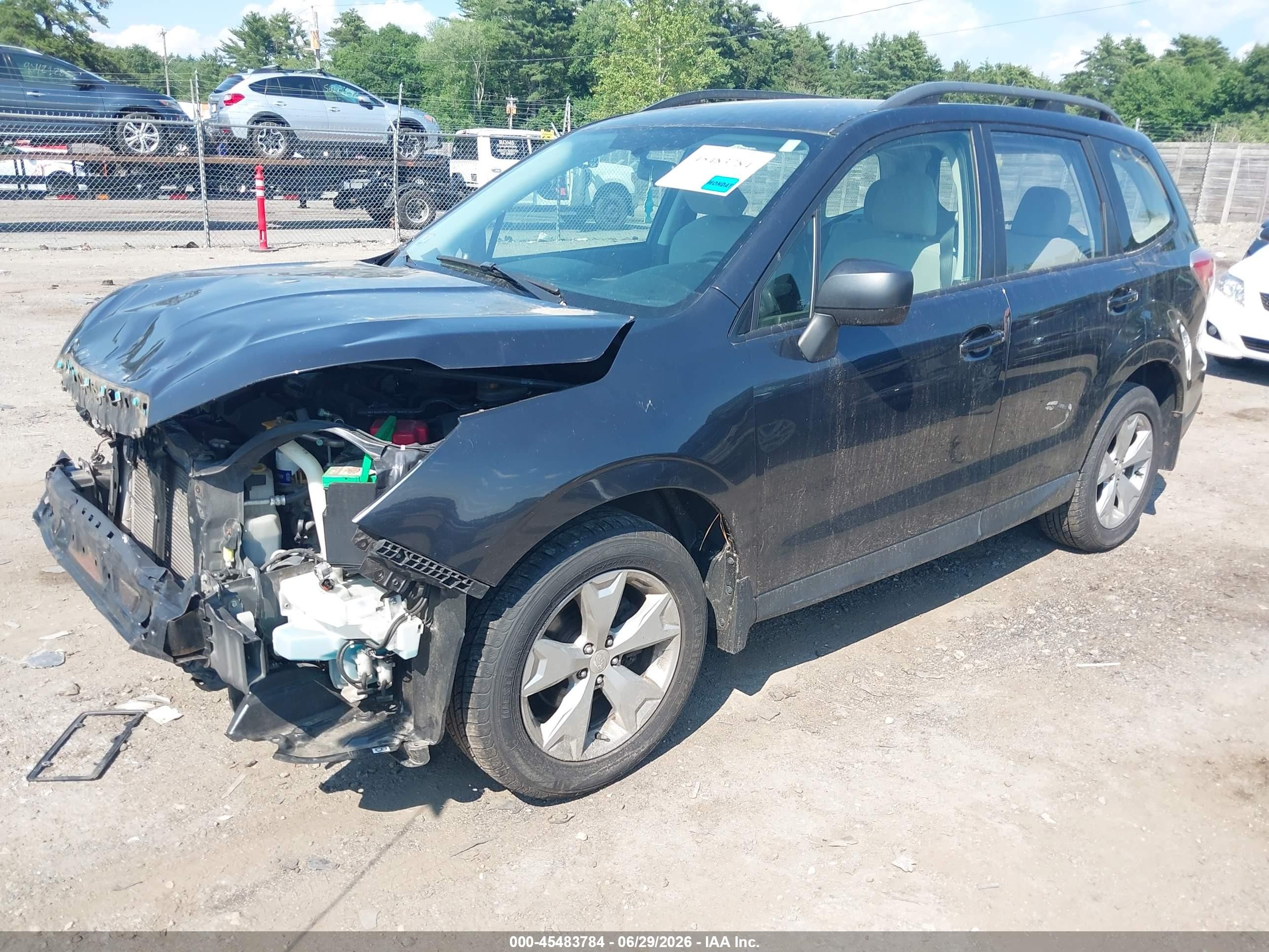 2015 Subaru Forester 2.5i Black vin: JF2SJABC0FH528829
