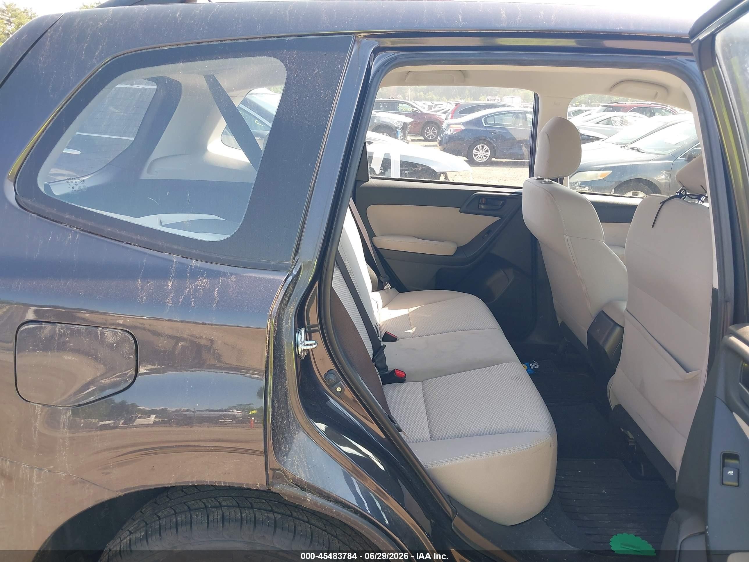 2015 Subaru Forester 2.5i Black vin: JF2SJABC0FH528829